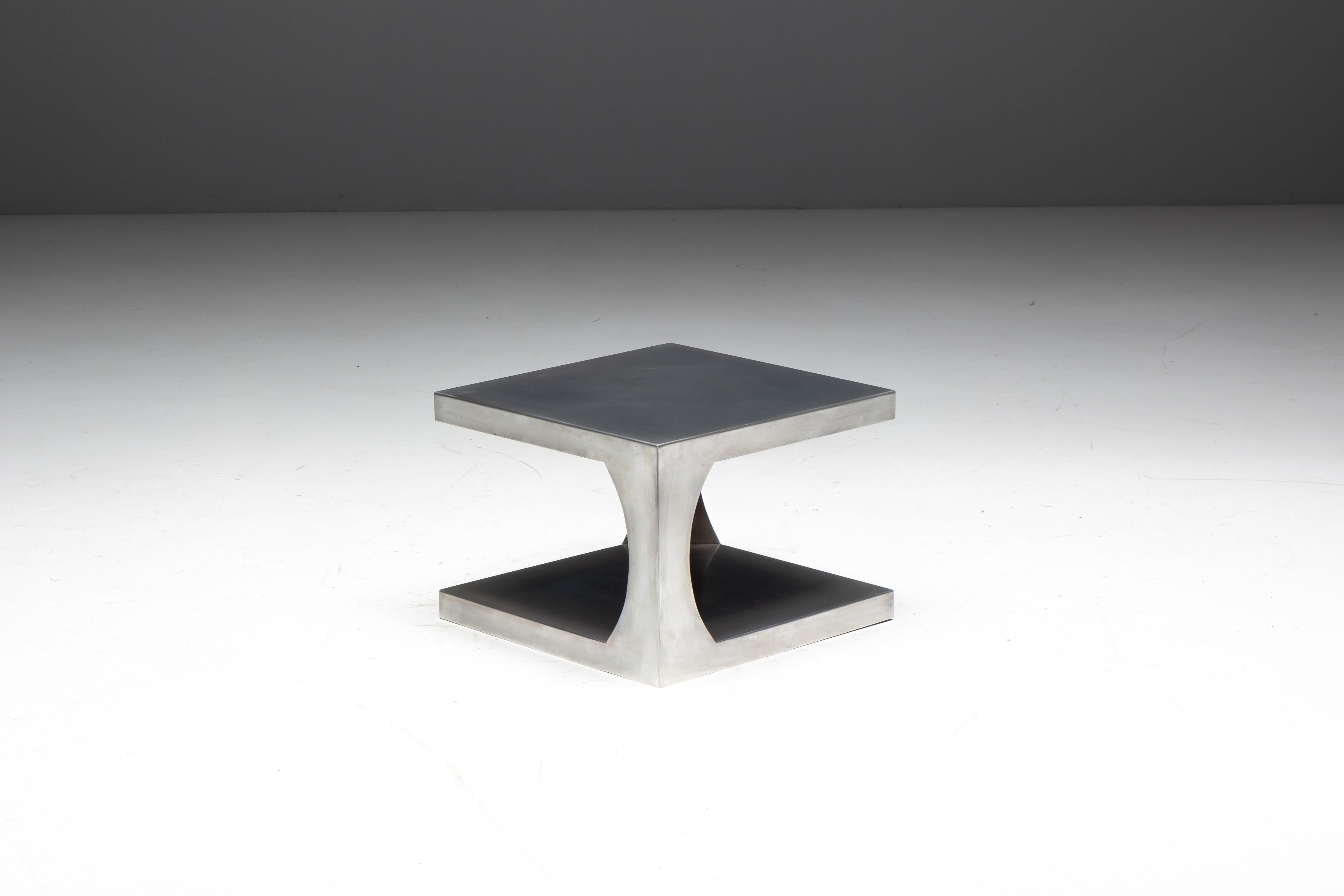 Modernist Aluminum Side Tables, Italy, 1970s en vente 10