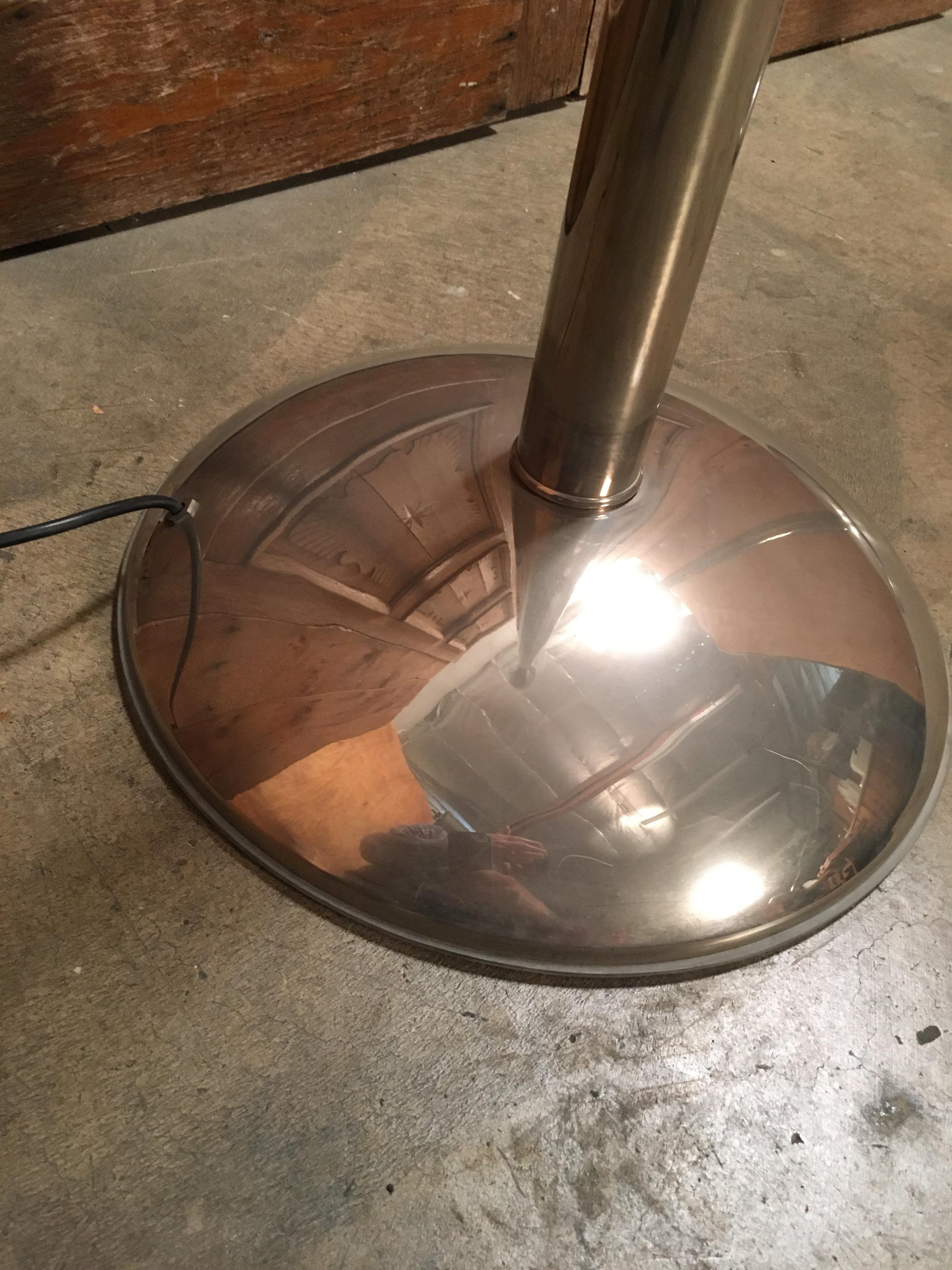 Modernist Aluminum Torchère Floor Lamps 2