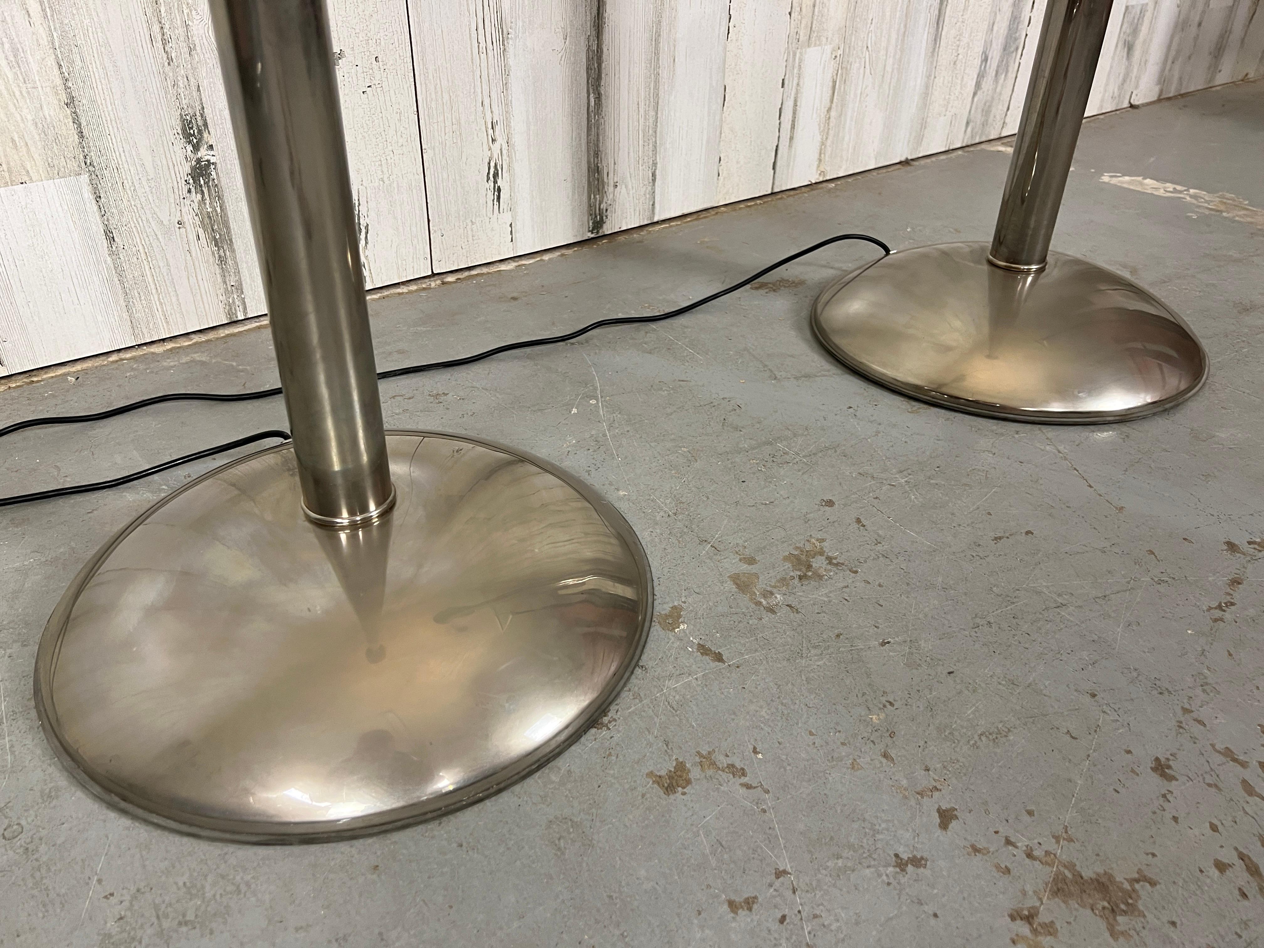Modernist Aluminum Torchère Floor Lamps For Sale 2