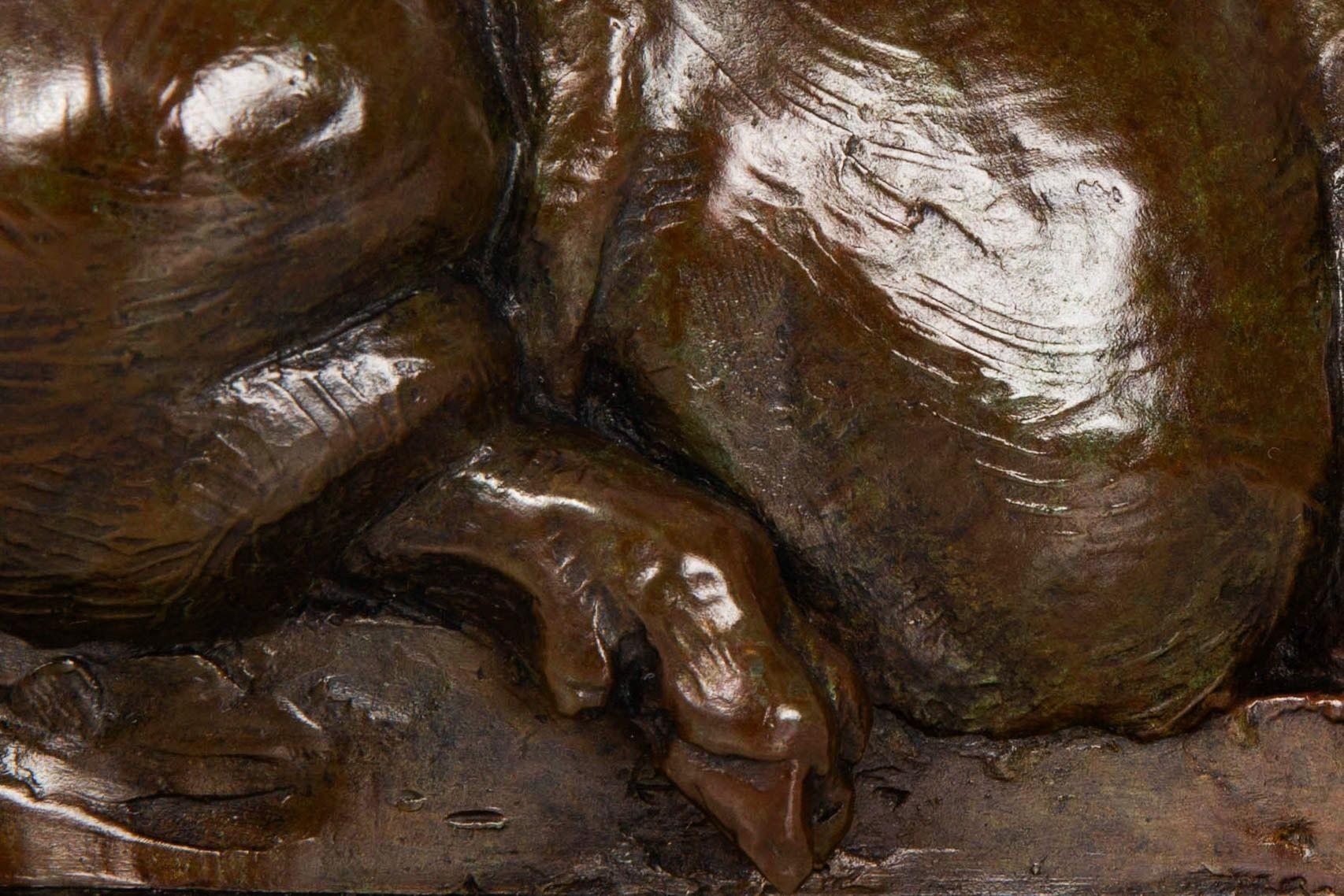 Escultura modernista americana de bronce 