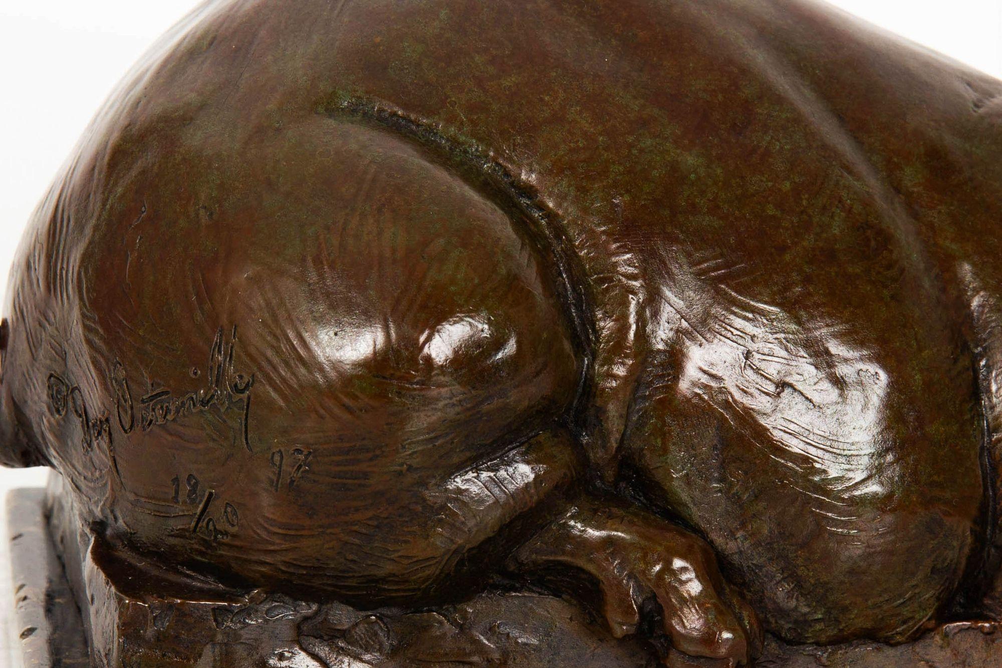 Escultura modernista americana de bronce 