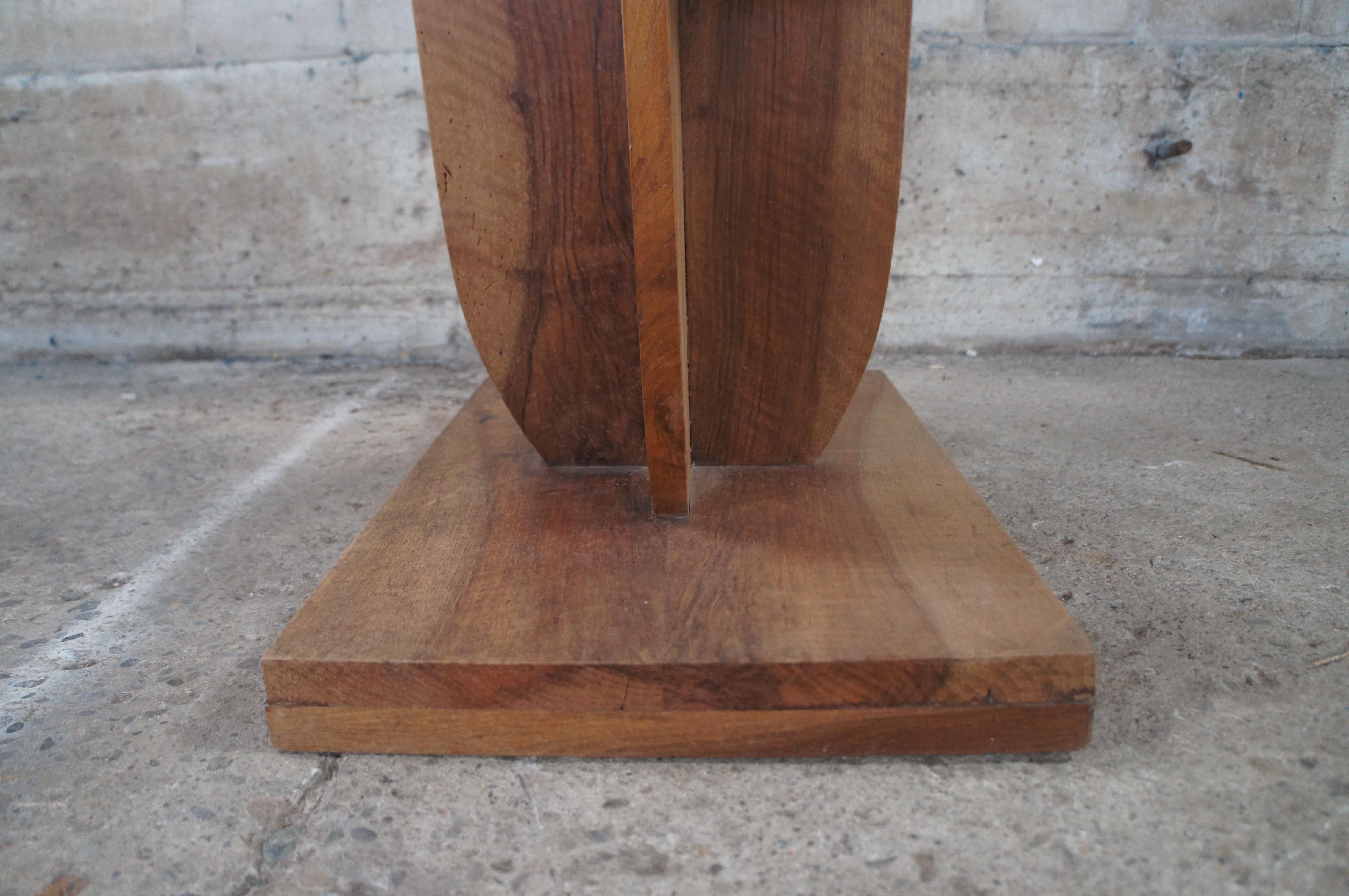 Modernist American Walnut Tiered Plant Stand Side Table Sculpture Pedestal Base For Sale 3