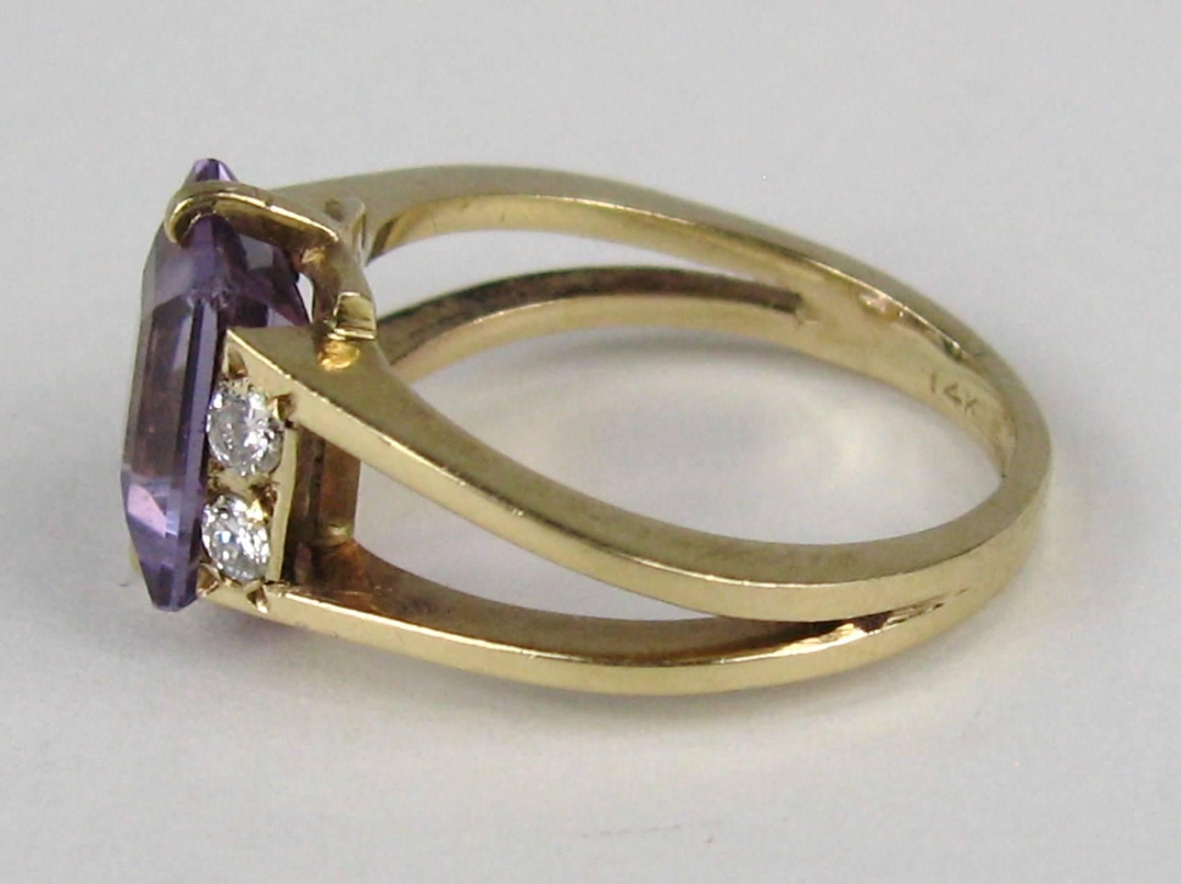 simple amethyst engagement ring