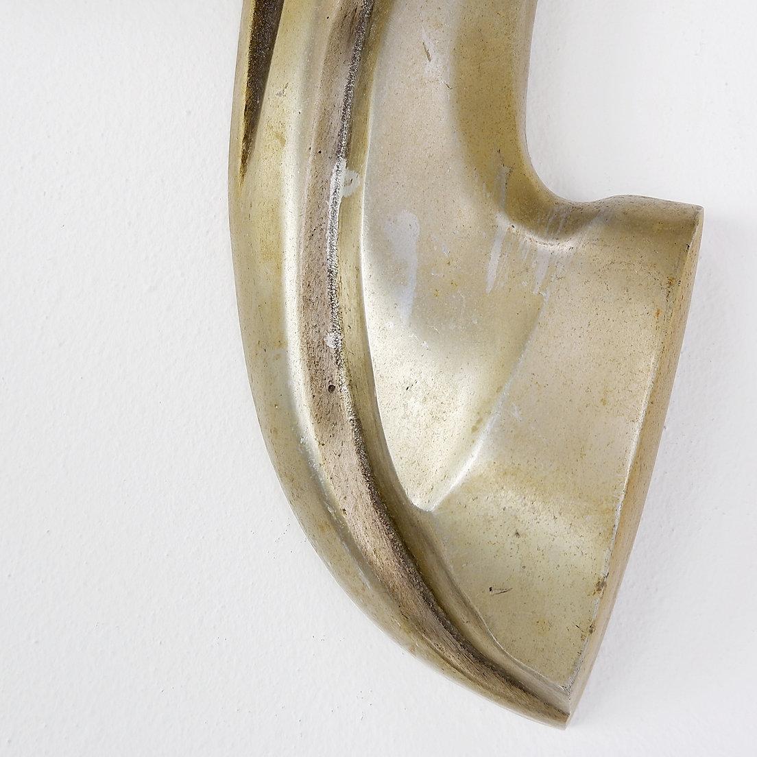 American Modernist Anodized Aluminum Gazelle Wall Sculpture Pair by Pendergast - 1960s For Sale