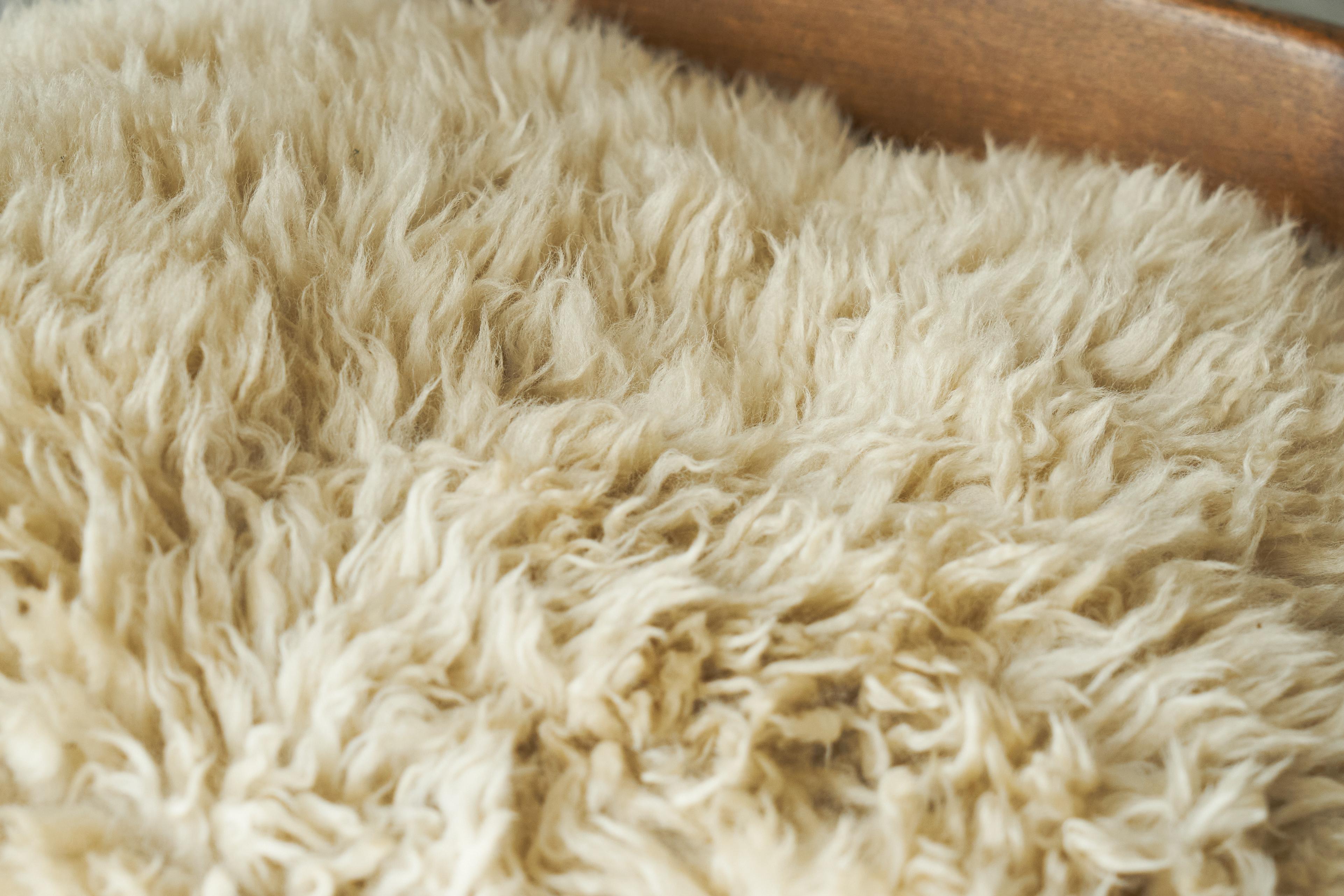 Modernist Anthroposophical Armchair in Solid Oak and Sheepskin 1980 1