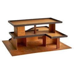 Modernist Architectural Model in Stained Plywood 1950s