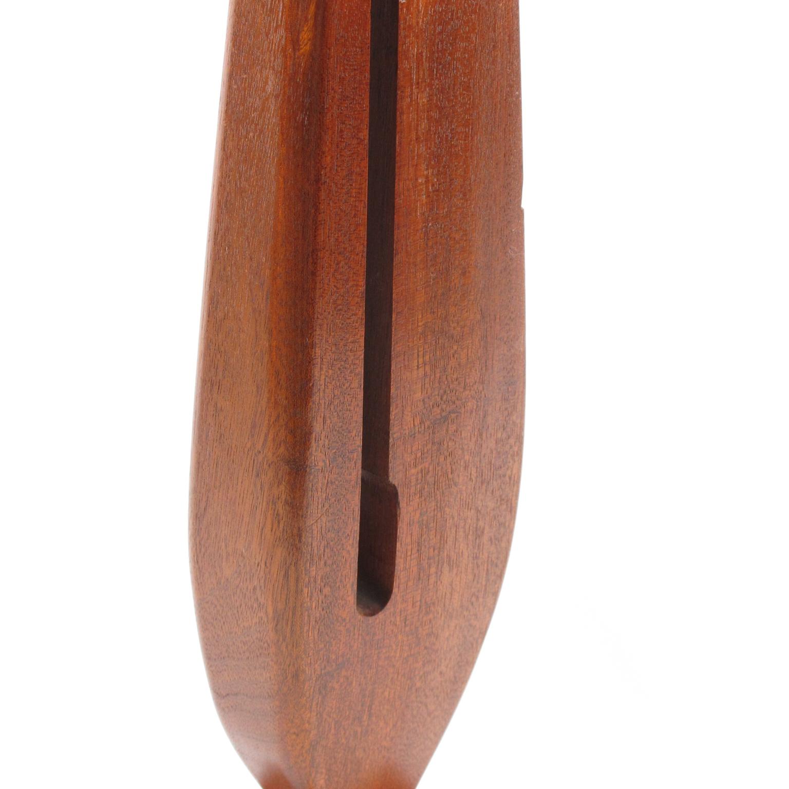 Modernist Architectural Wood Ornament Sculpture Abstract Tuning Fork For Sale 2