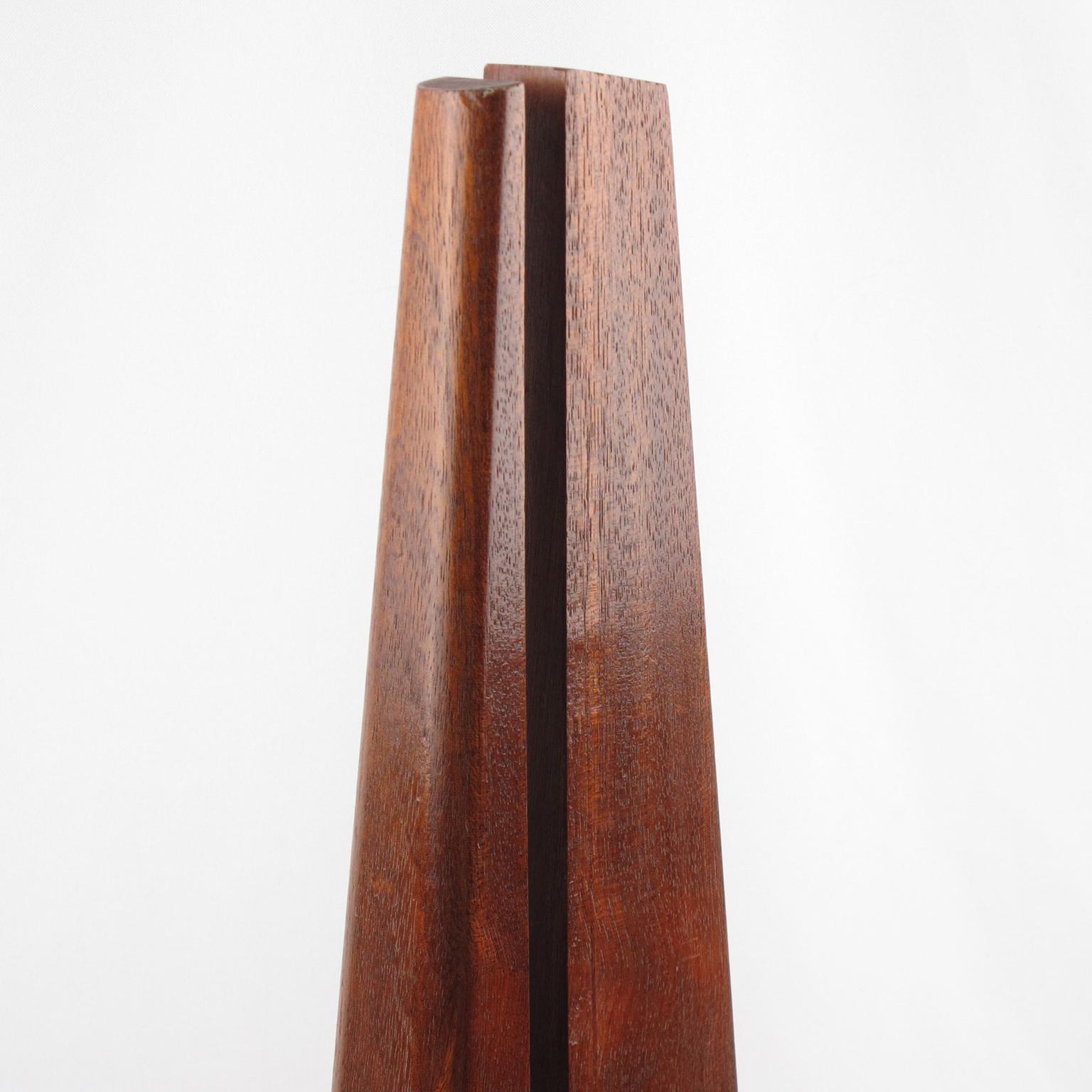 Modernist Architectural Wood Ornament Sculpture Abstract Tuning Fork For Sale 3