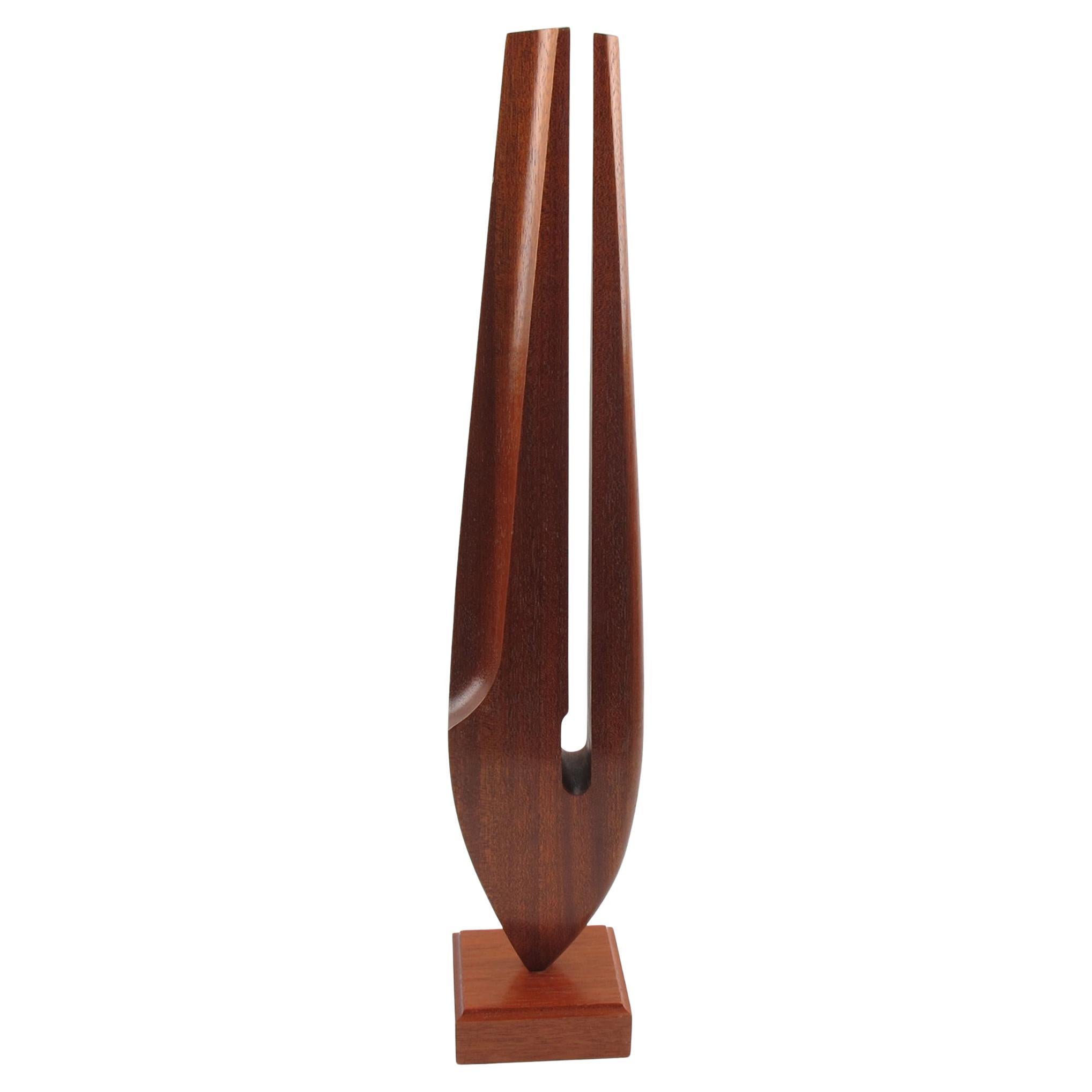 Fourchette à égoutter abstraite architecturale en bois moderniste en vente