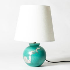 Modernist “Argenta” Table Lamp by Wilhelm Kåge, Gustavsberg, Sweden, 1940s