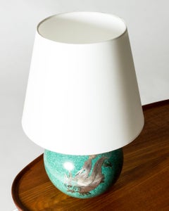 Modernist “Argenta” Table Lamp by Wilhelm Kåge, Gustavsberg, Sweden, 1940s