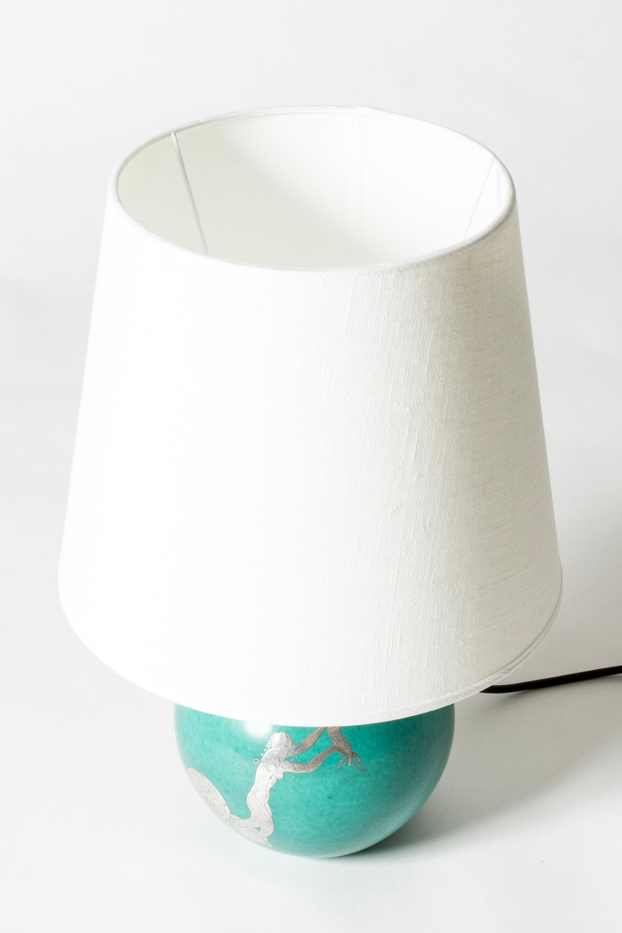 Scandinave moderne Lampe de table moderniste ARGENTA par Wilhelm Kåge, Gustavsberg, Suède, années 1940 en vente