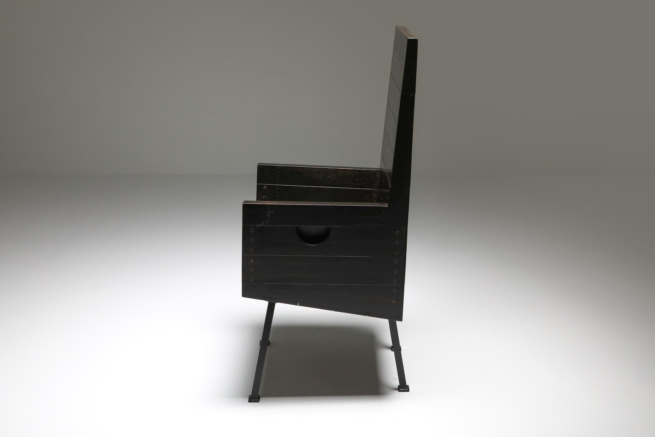 Mid-20th Century Modernist Armchair by Dom Hans van der Laan, Netherlands, 1960s For Sale