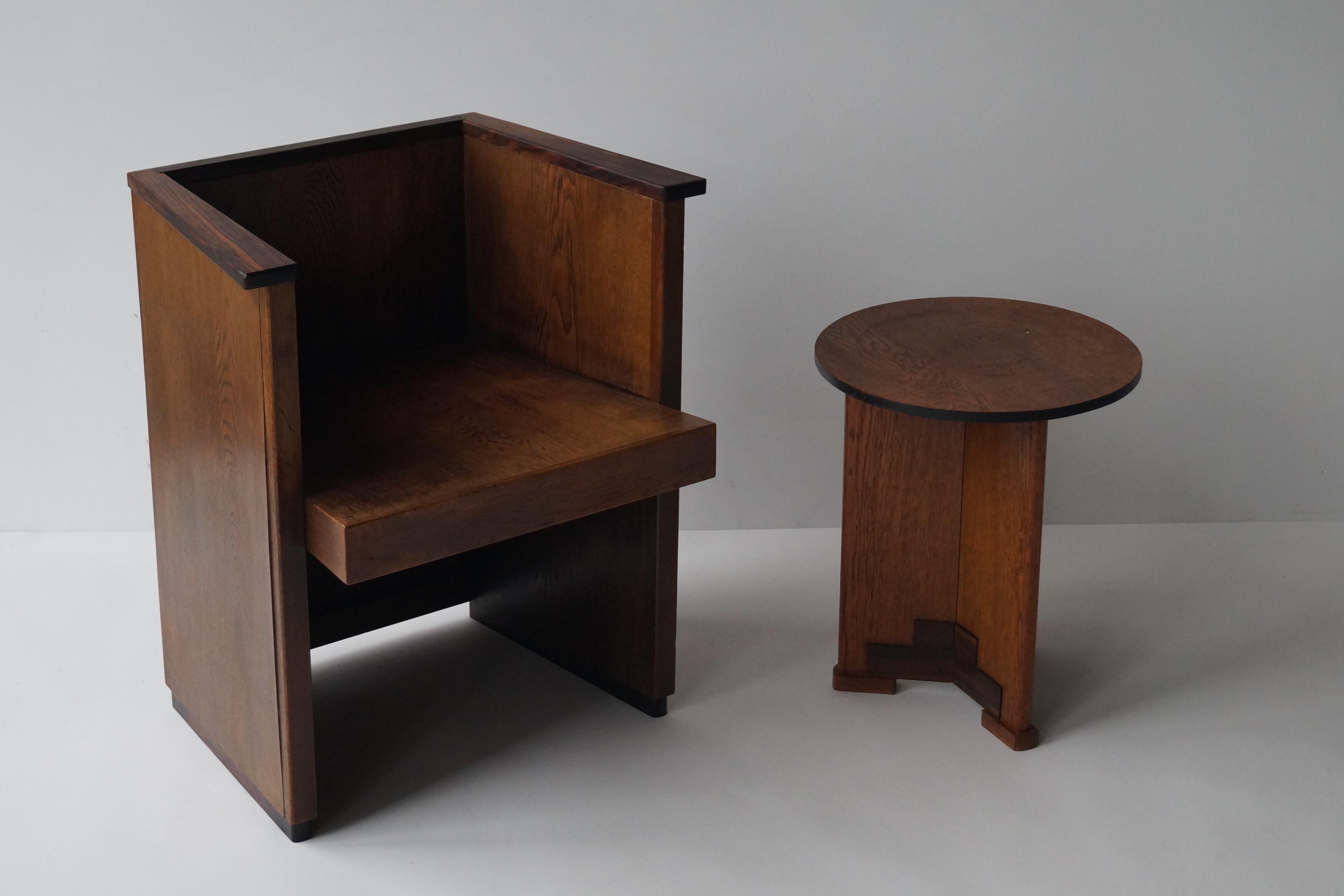 Dutch Art Deco modernist armchair by P.E.L. Izeren for the Genneper Molen, 1930s In Good Condition In EVERDINGEN, NL