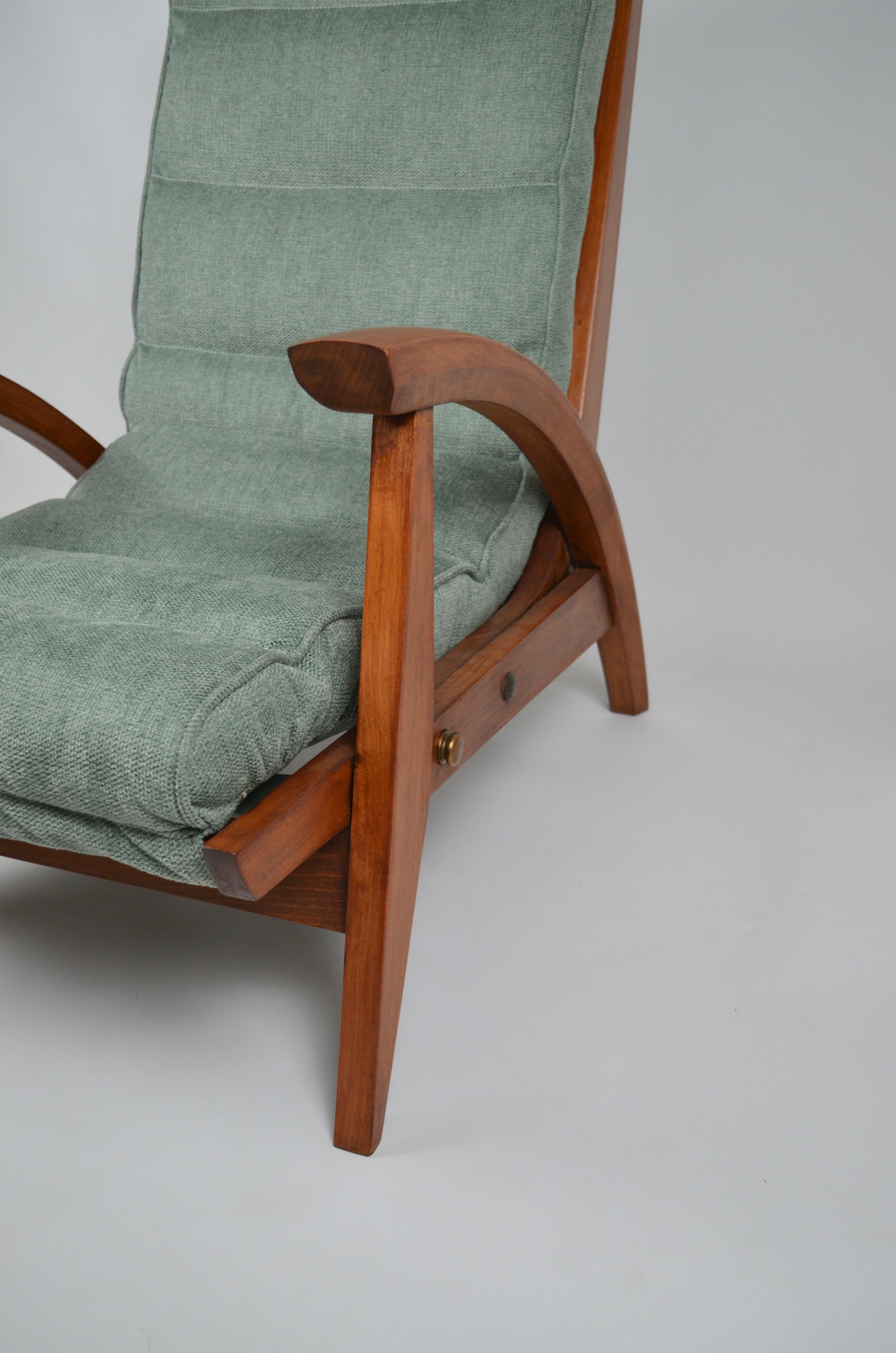 Modernist armchair FS134 with ottoman, by Guy Besnard,  Freespan, France, 50's  For Sale 5