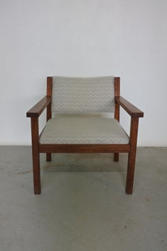 Modernist Armchair in Oak Wood, France, 1940s