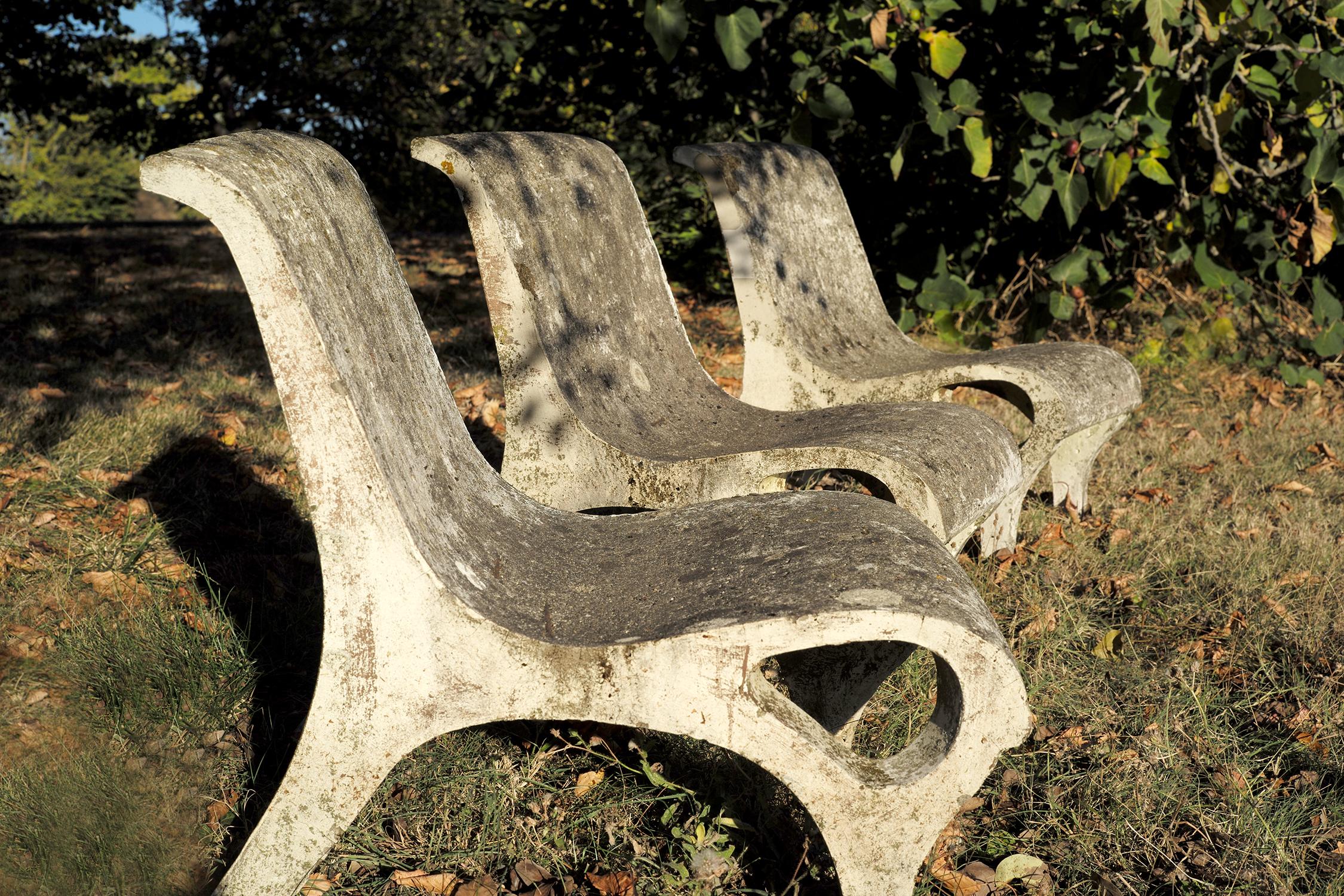 Modernist Armchair in Reinforced Concrete, France, 1950 9