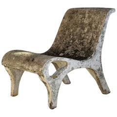 Modernist Armchair in Reinforced Concrete, France, 1950