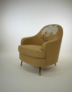 Modernist armchair with a decor made by Dior ( Atelier Vermont)