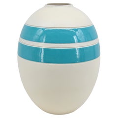 Modernist Art Deco Ceramic Vase by Kaza, France, Ovoid Design, 1920 Modernist Art Deco Ceramic Vase by Kaza, France, Ovoid Design, 1920