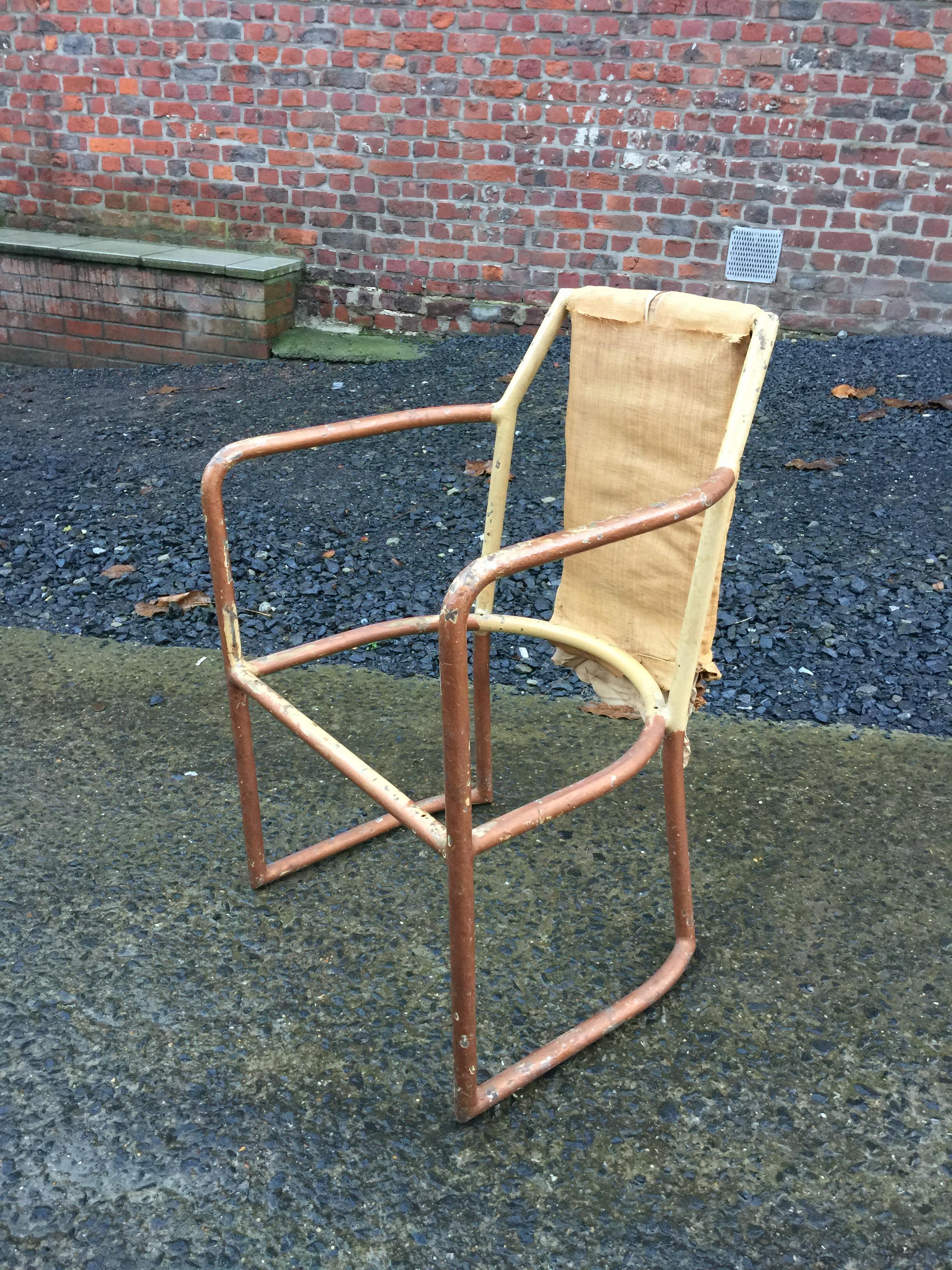Modernist Art Deco Chair in Copper, circa 1920 For Sale 5