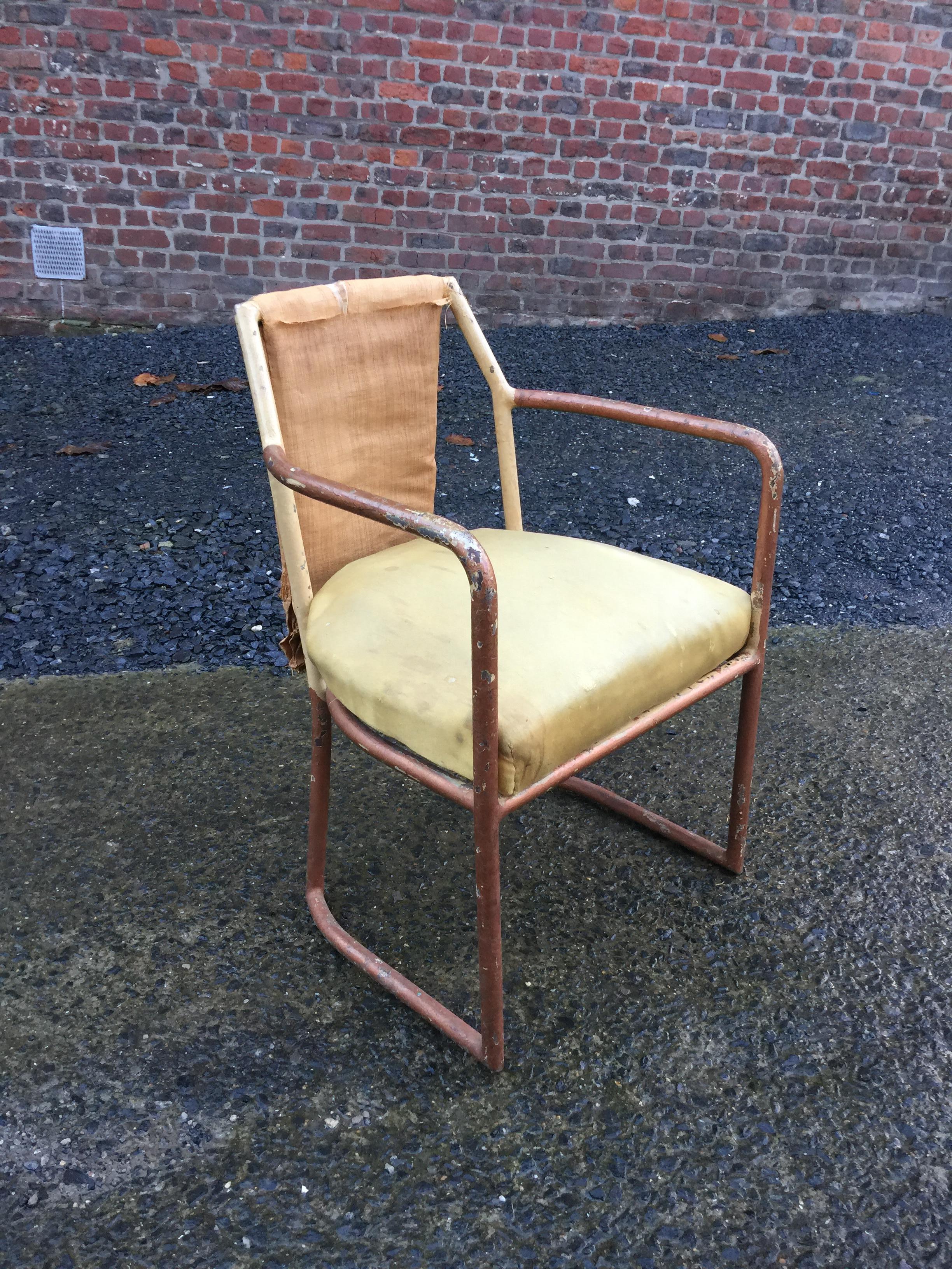 Modernist Art Deco Chair in Copper, circa 1920 For Sale 1