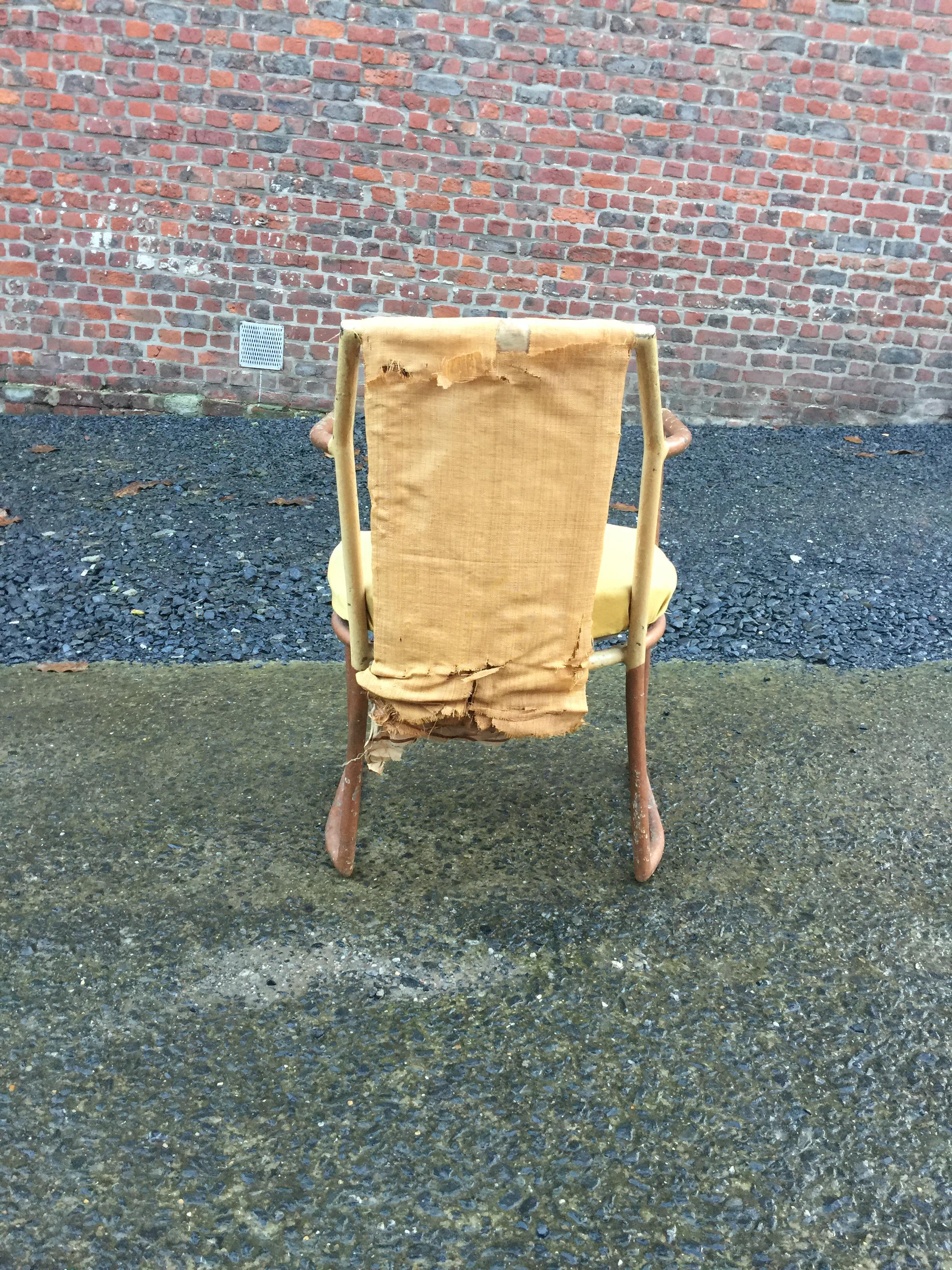 Modernist Art Deco Chair in Copper, circa 1920 For Sale 2
