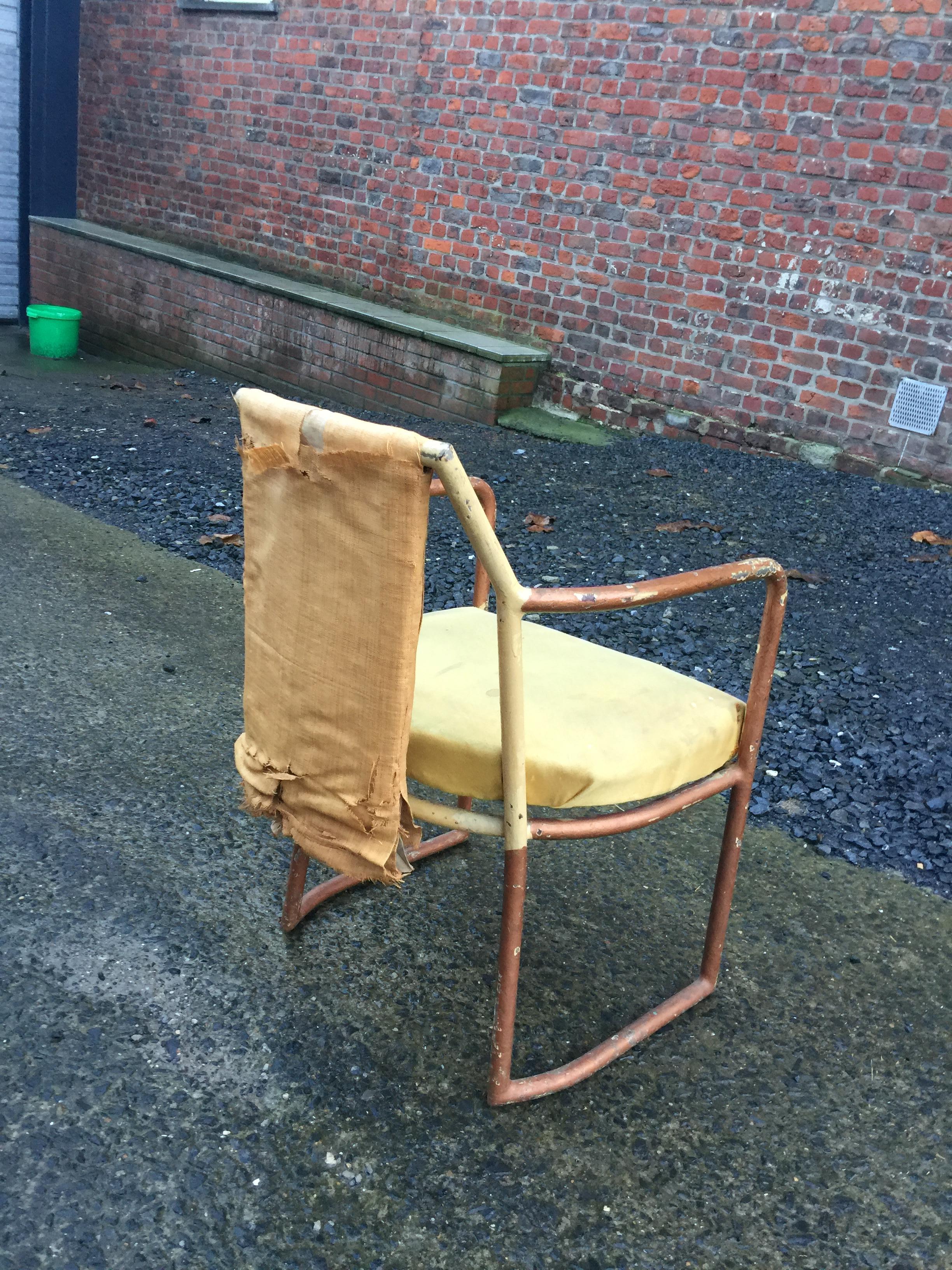 Modernist Art Deco Chair in Copper, circa 1920 For Sale 3