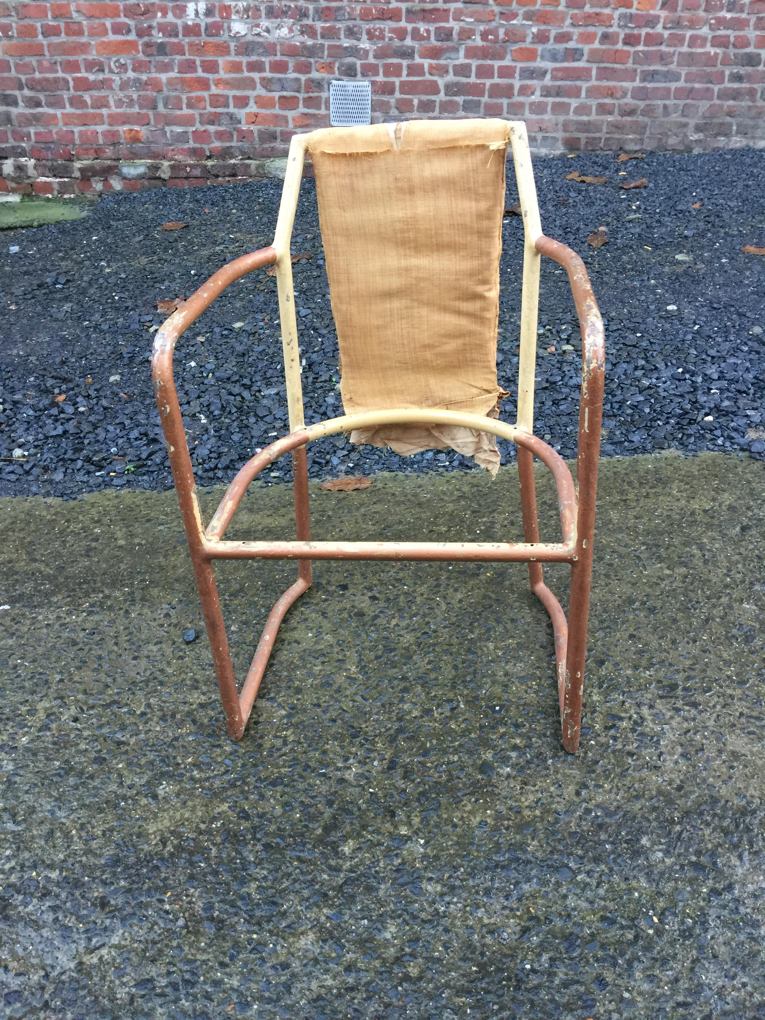 Modernist Art Deco Chair in Copper, circa 1920 For Sale 4