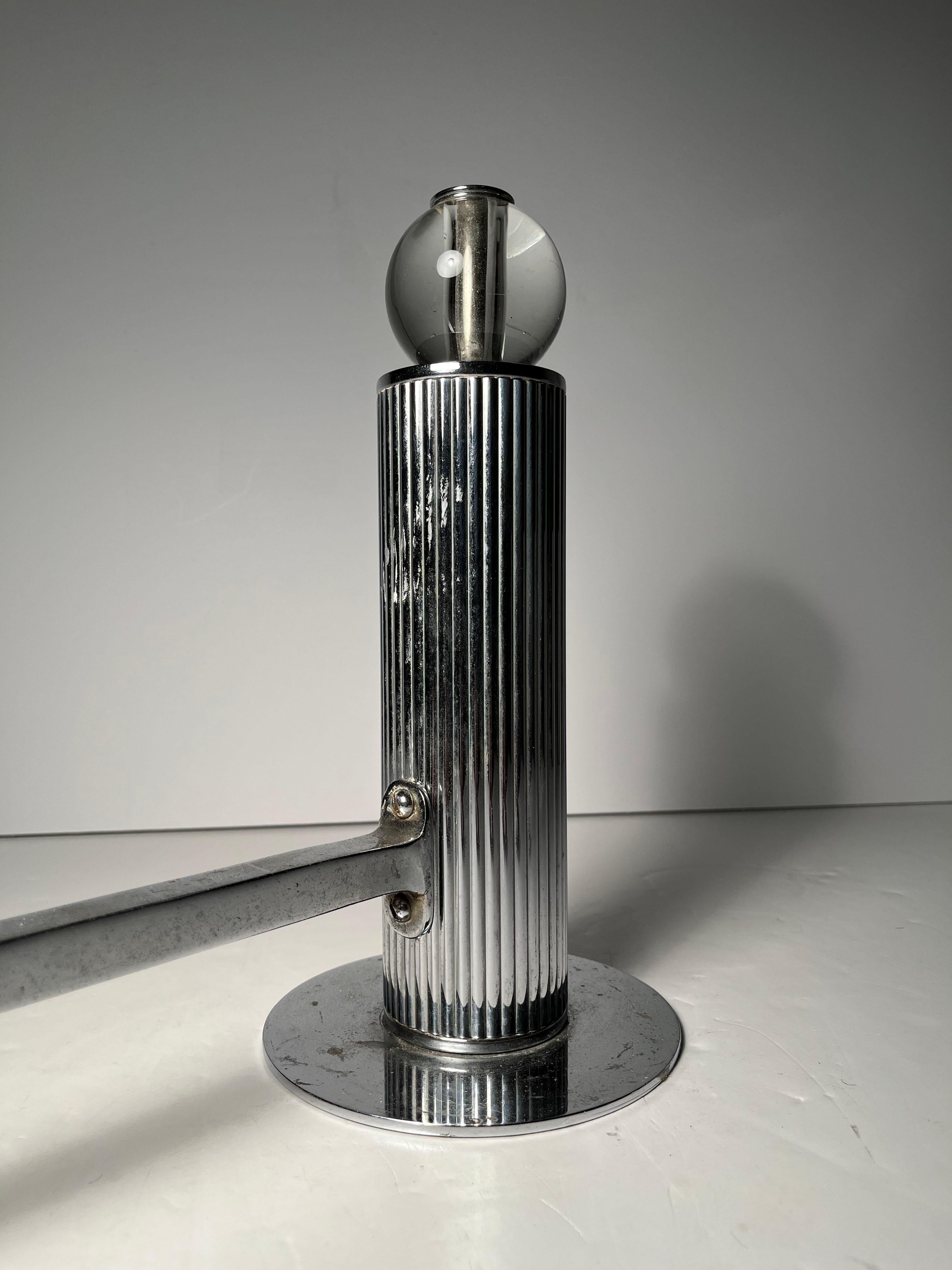 Andirons Modernistes Art Déco Chrome Skyscraper Design en vente 1
