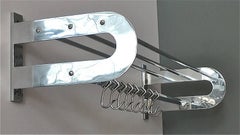 Porte-manteaux Art Déco moderniste des années 1920 en laiton chromé style Boris Lacroix Desny Adnet