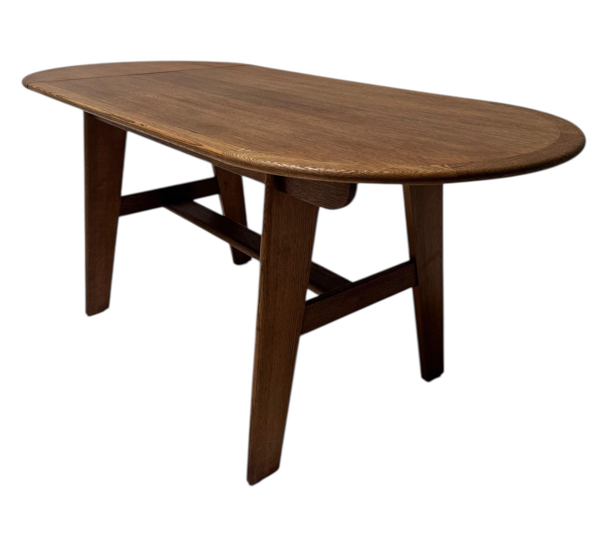 Oak Modernist Art Deco Dining Room Table by Bas van Pelt for My Home, 1930s For Sale