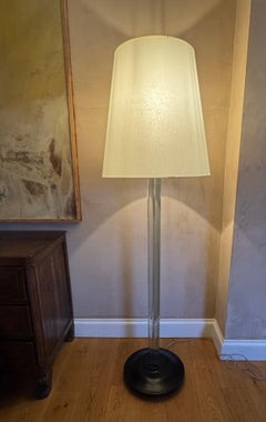 Modernist Art Deco glass tubed floor lamp attributed to Syrie Maughan