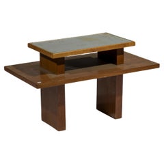 Modernist art deco gueridon with two trays