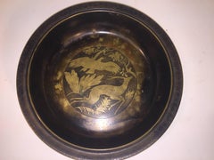 Modernist Art Deco Inlaid Bowl by Just Andersen