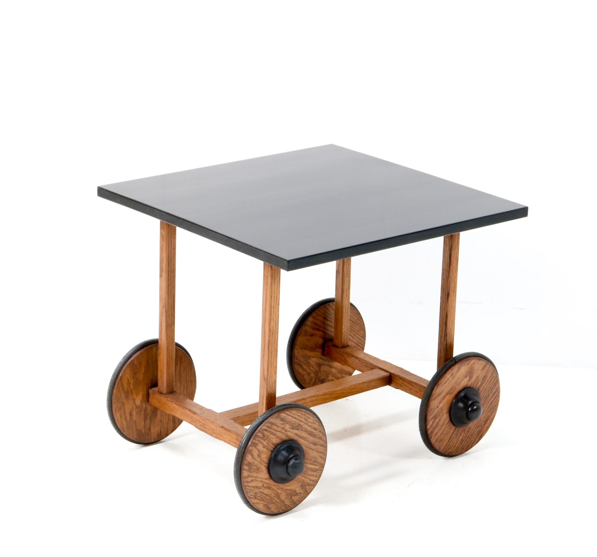 Mid-20th Century Modernist Art Deco Oak Trolley or Serving Cart, 1930s For Sale