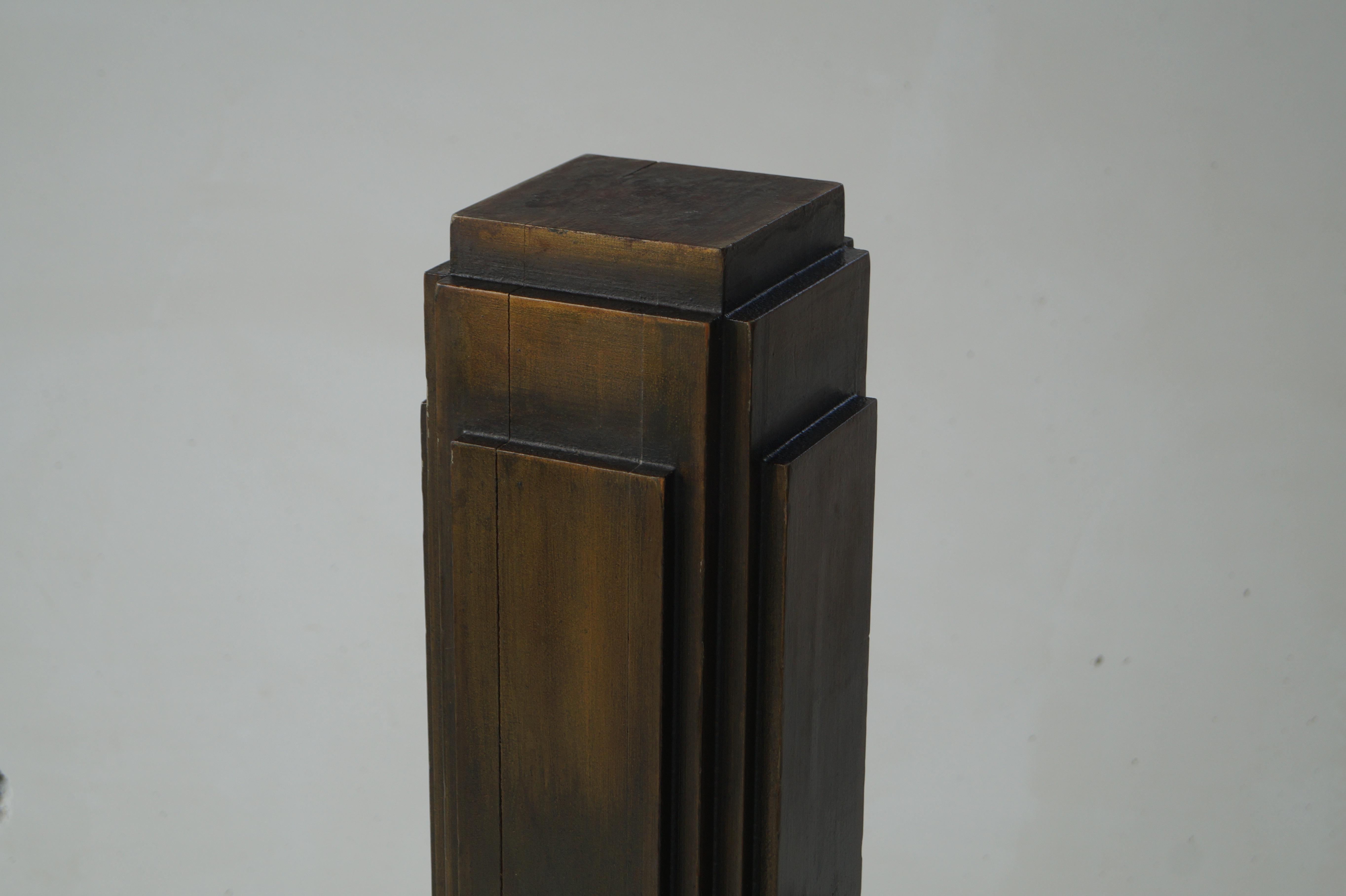 Modernist Art Deco pedestal or plinth, 1930s, Belgium 6