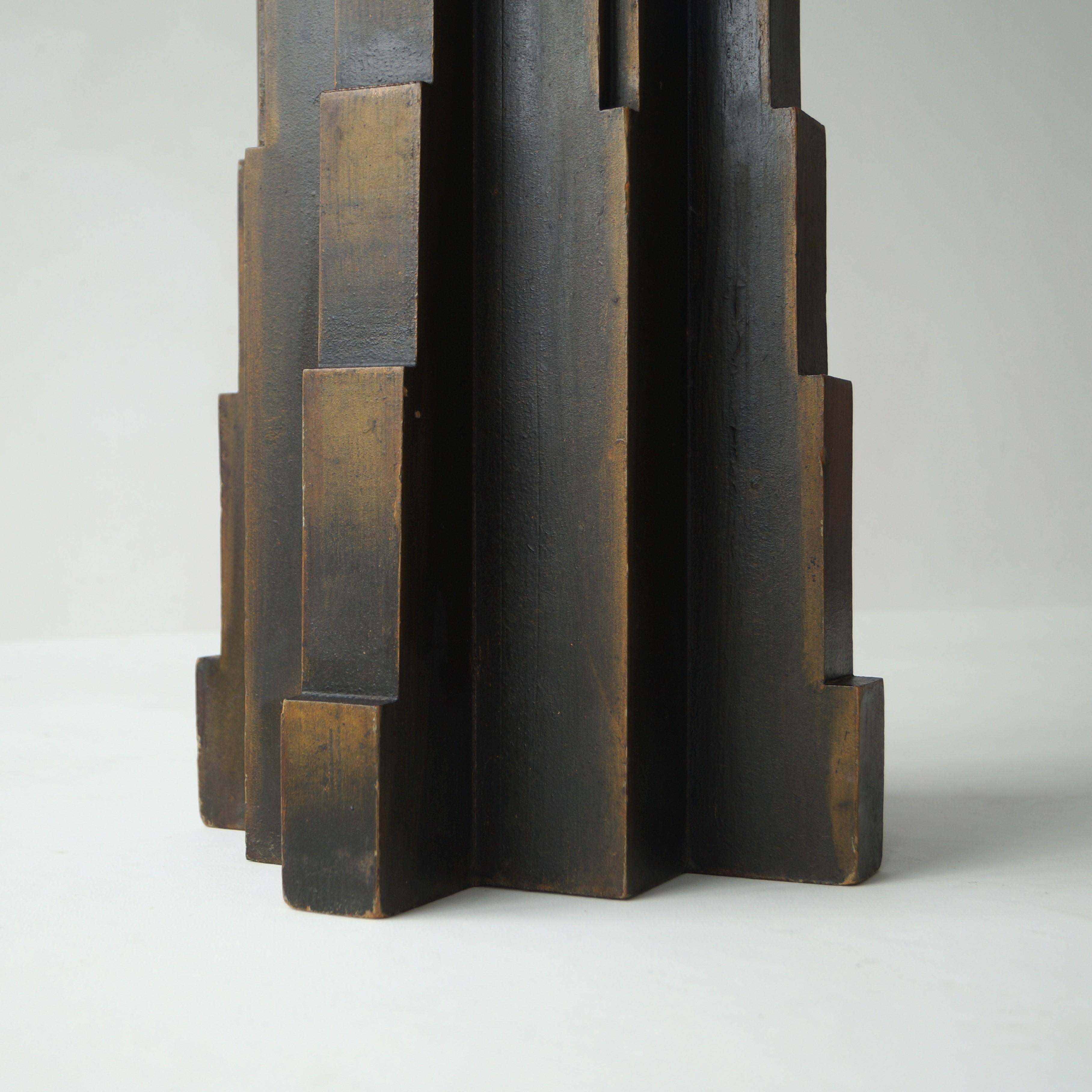 Mid-20th Century Modernist Art Deco pedestal or plinth, 1930s, Belgium For Sale