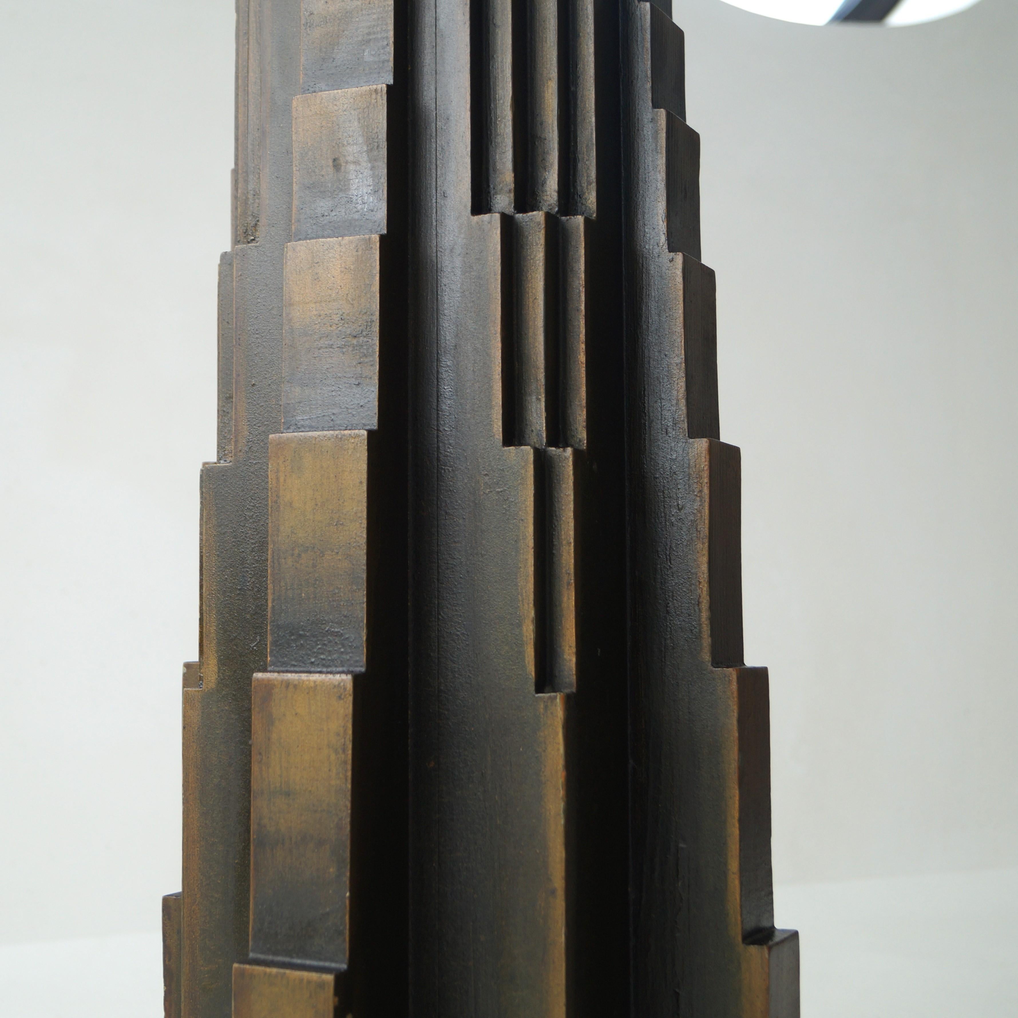 Chêne Piédestal ou socle Art déco moderniste, années 1930, Belgique en vente