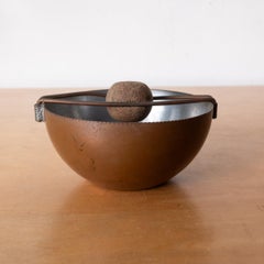 Modernist Art Deco Revere Rom NY Großer Kupferpfeifen-Zigarren-Aschenbecher