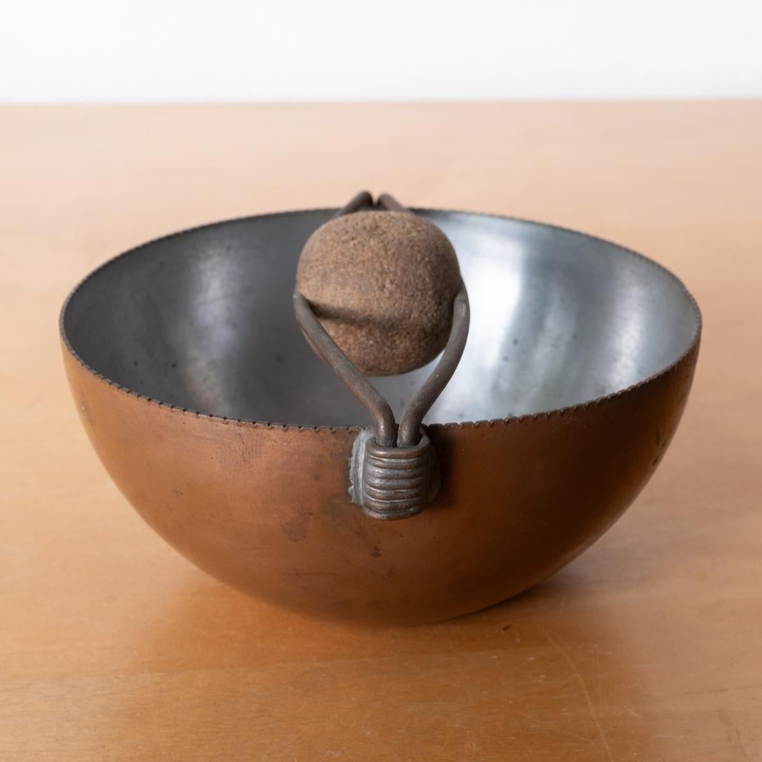Cendrier Moderniste Art Déco Revere Rome NY Grande Pipe à Cigare en Cuivre Bon état - En vente à San Diego, CA