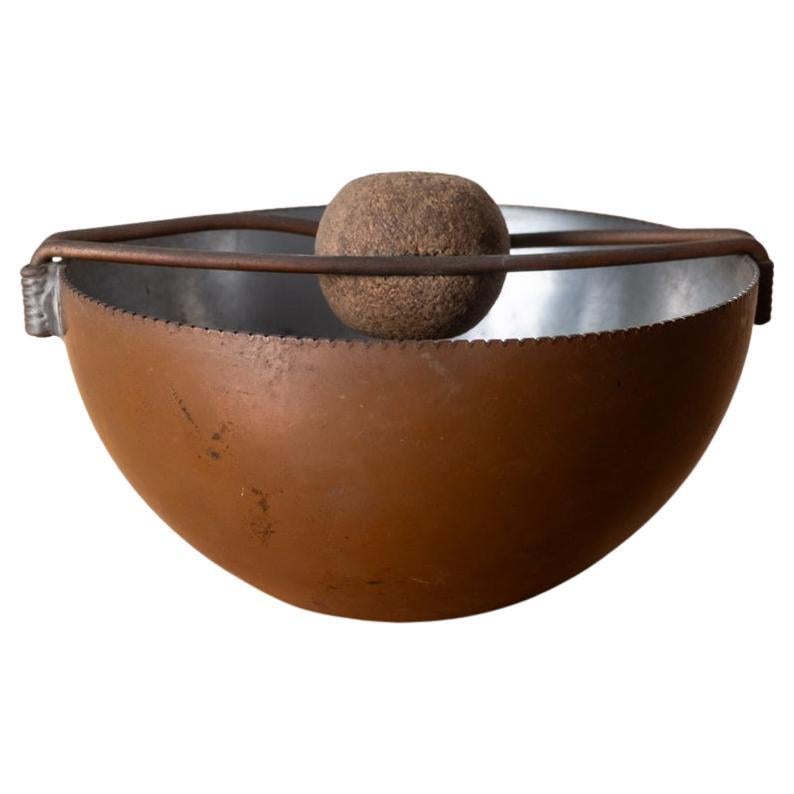 Cendrier Moderniste Art Déco Revere Rome NY Grande Pipe à Cigare en Cuivre en vente