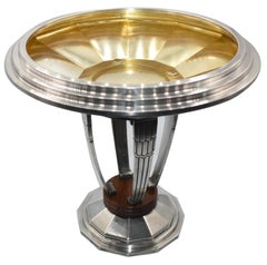 Modernist Art Deco Silver Plated Comport Coupe, circa 1930