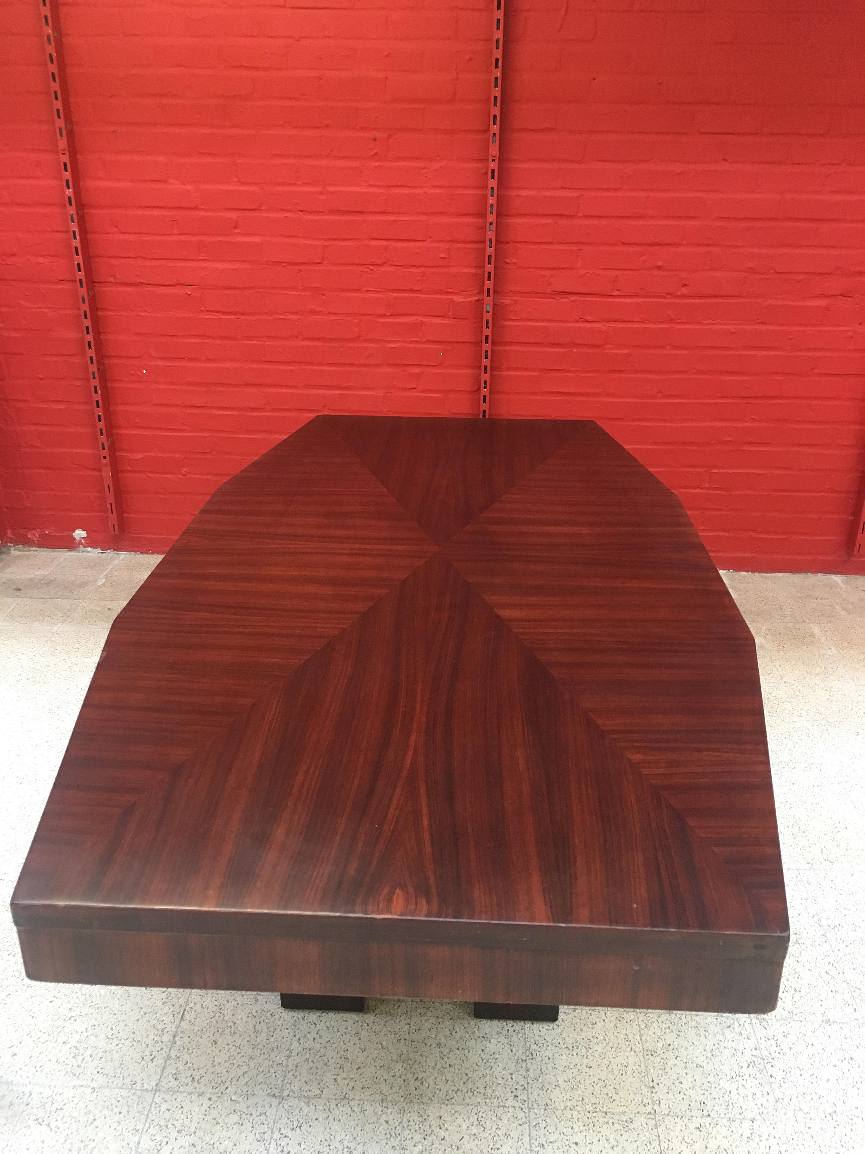 French Modernist Art Deco Table circa 1930-1940 Attributed to Jacques Adnet For Sale