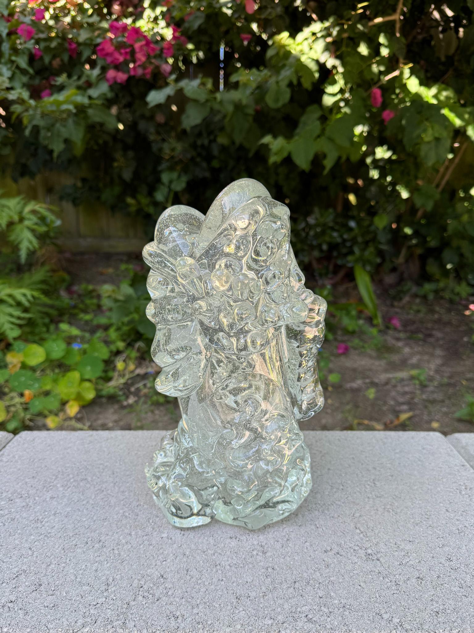 Fatto a mano Scultura di pesce in vetro di arte moderna, 20° secolo in vendita