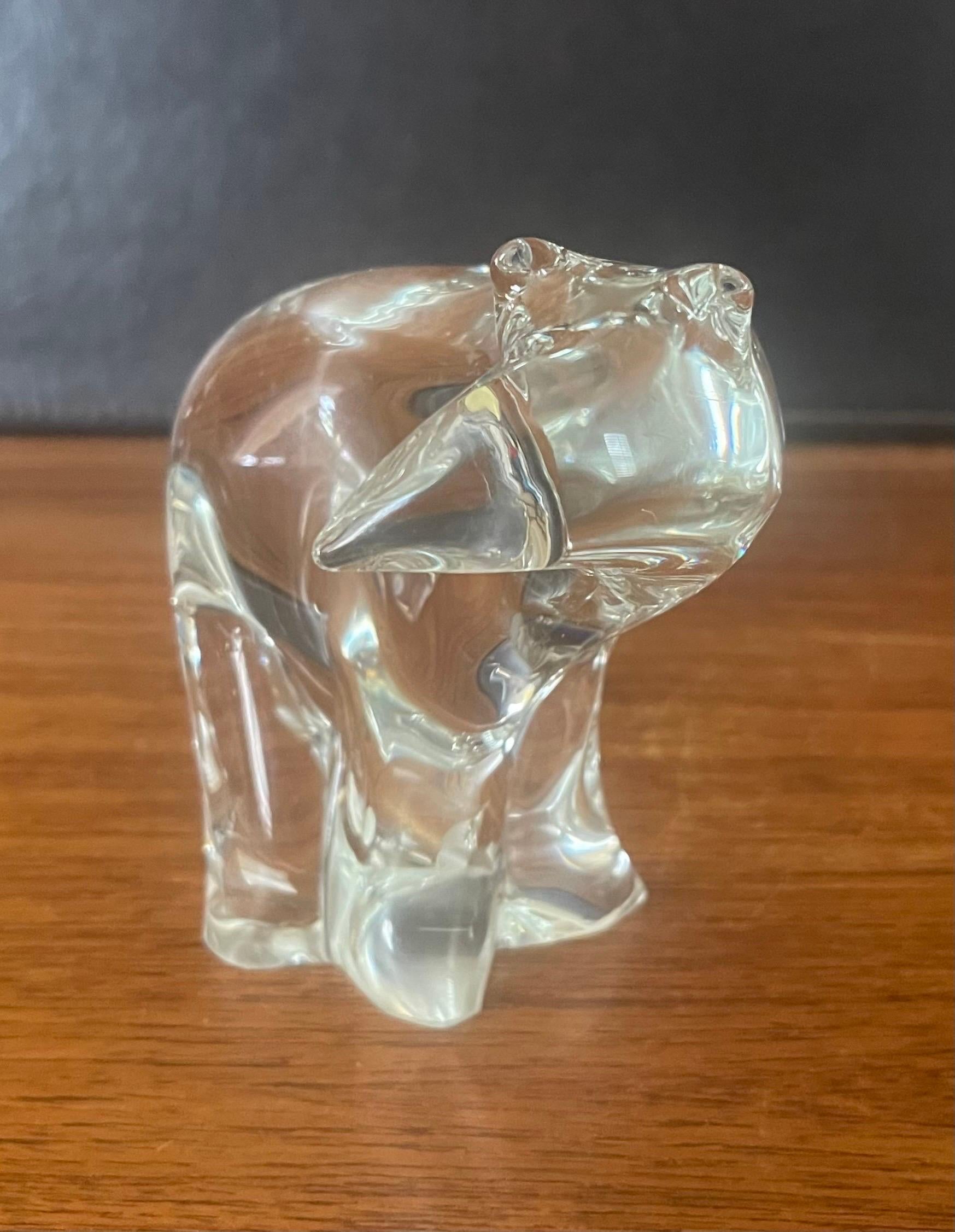 Swedish Modernist Art Glass Polar Bear Sculpture For Sale