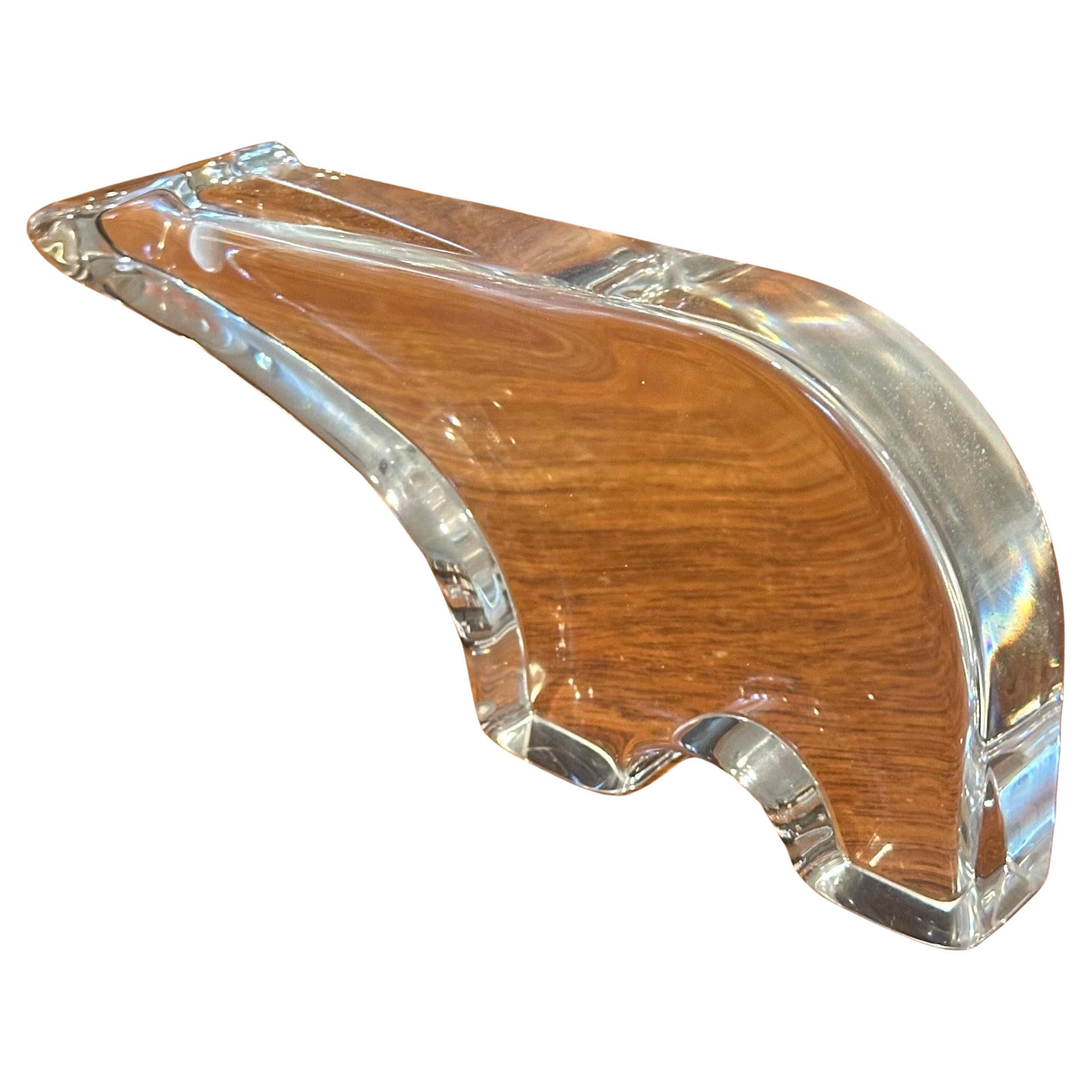 Modernist Art Glass Polar Bear Sculpture / Paperweight For Sale