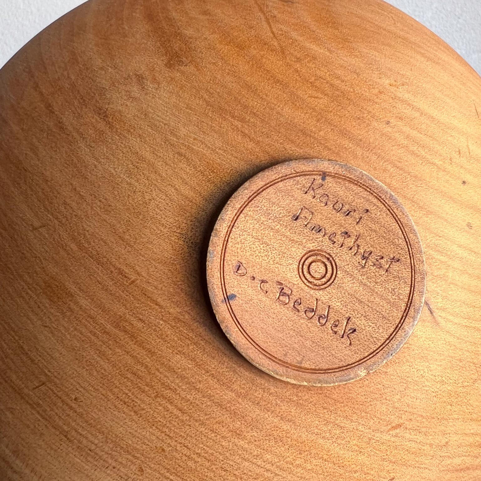 Modernist Art Sculptural Kauri Wood Bowl Beddek NZ For Sale 1
