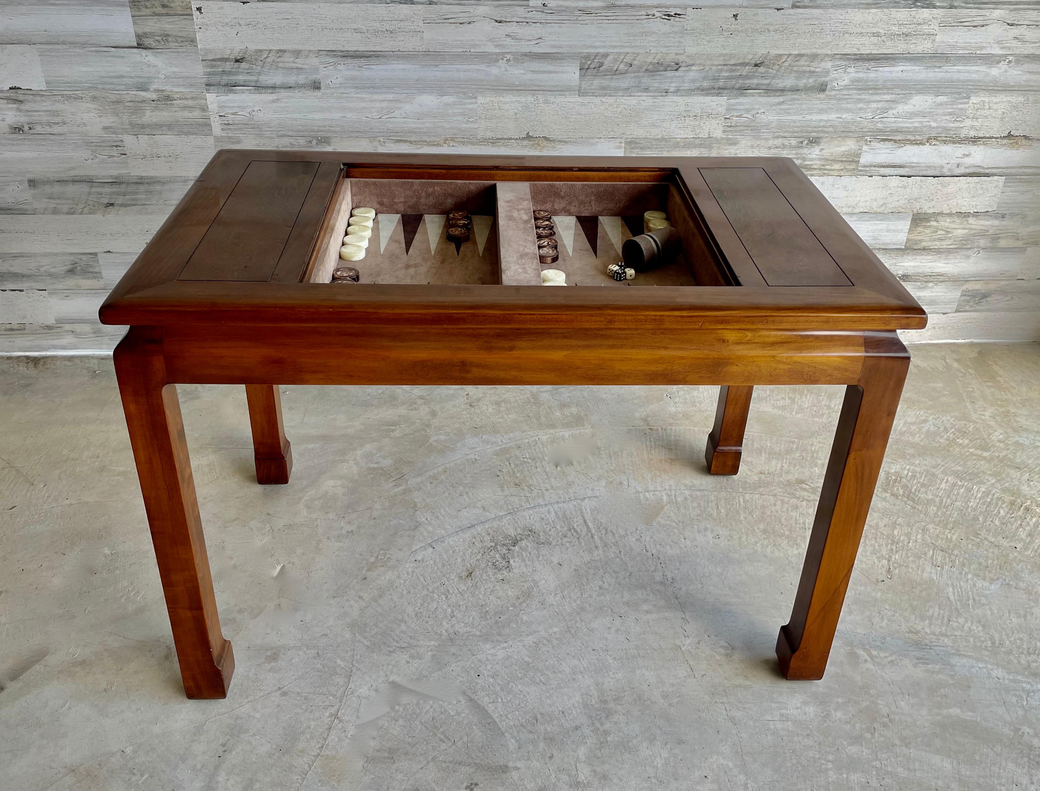 Late 20th Century Modernist Asian Style Backgammon Table