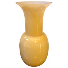 Modernist Aureliano Toso Light Brown Murano Glass Vase, Italy, 2000